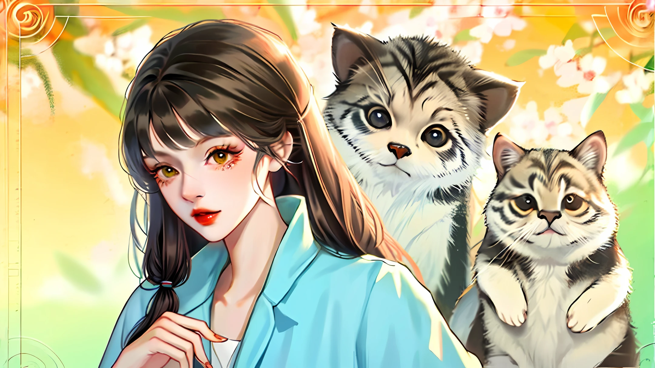 Tracksuit, little girl, tanuki cat