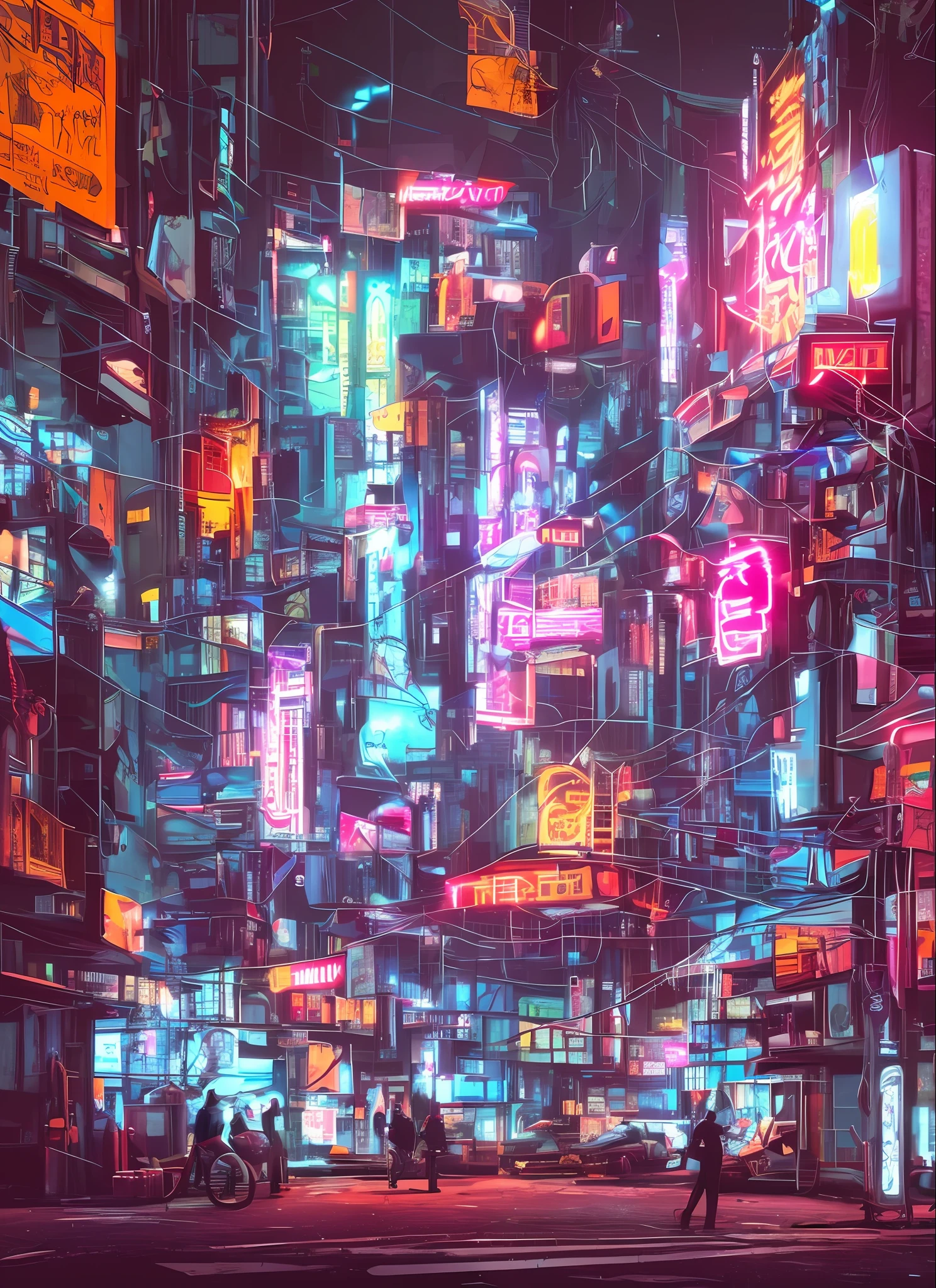 (an artistic photograph of a cyberpunk prostitute),full body shot, centered, (extremely detailed:1.2), (intricate neon slums in the background:1.1), hyper-detailed, (soft lighting:1.2), high resolution, filmic grain.