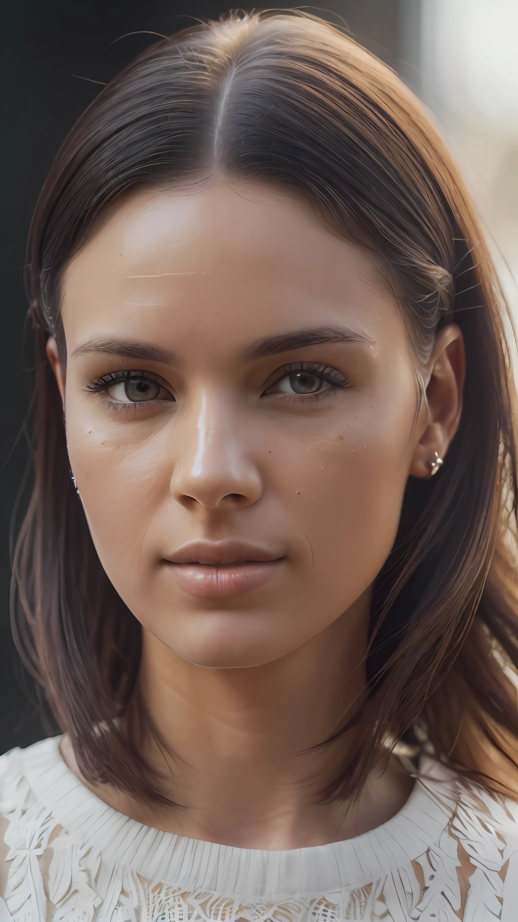 A 34-year-old white woman, (Hi-Top Fade: 1.3), long hair, soft tones, soft colors, high contrast, (((hyperdetailed: 1.4))),((intricate details)),(((natural skin texture, hyperrealism, soft light, sharp))),((Photorealistic: 1.7)) ,(Double eyelids) (((High detailed skin: 1.2))) . (16k)