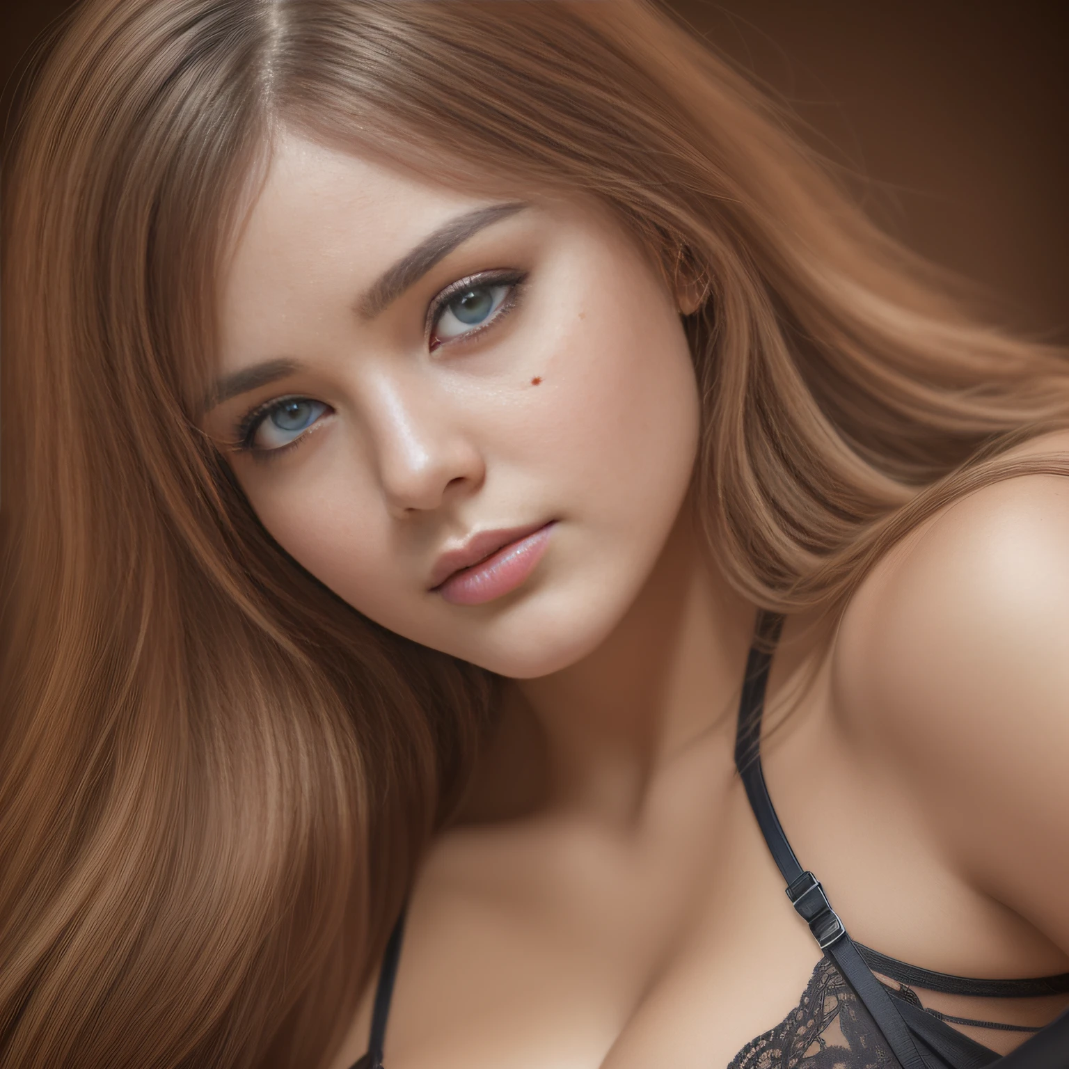 8K,Best quality, masterpiece, ultra high res, (photorealistic:1.4), raw photo, (Authentic skin texture:1.3), (film grain:1.3), (selfie angle), 1girl, beautiful detailed eyes and face,masterpiece, best quality, upper bod, lingerie, curvy, ample breast