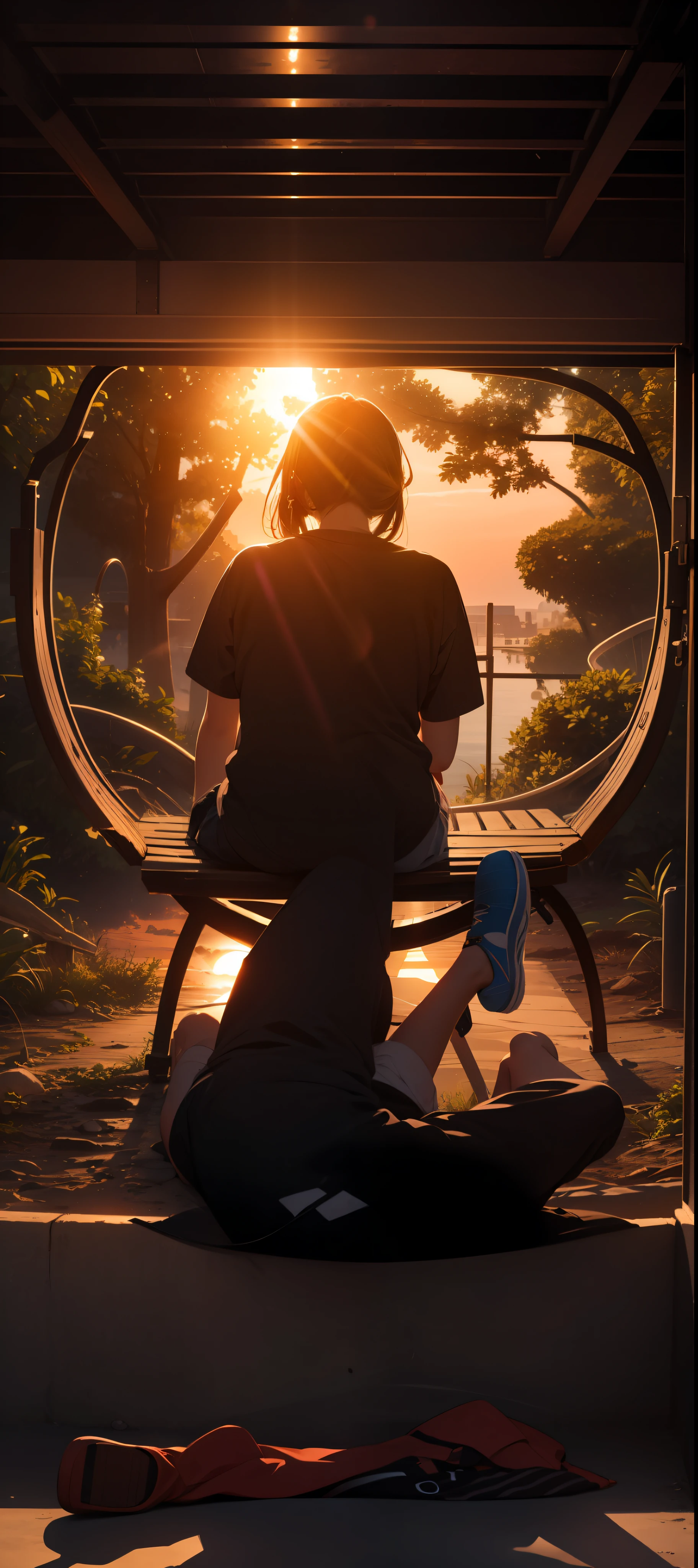 Sunset , 8k , photography, sitting