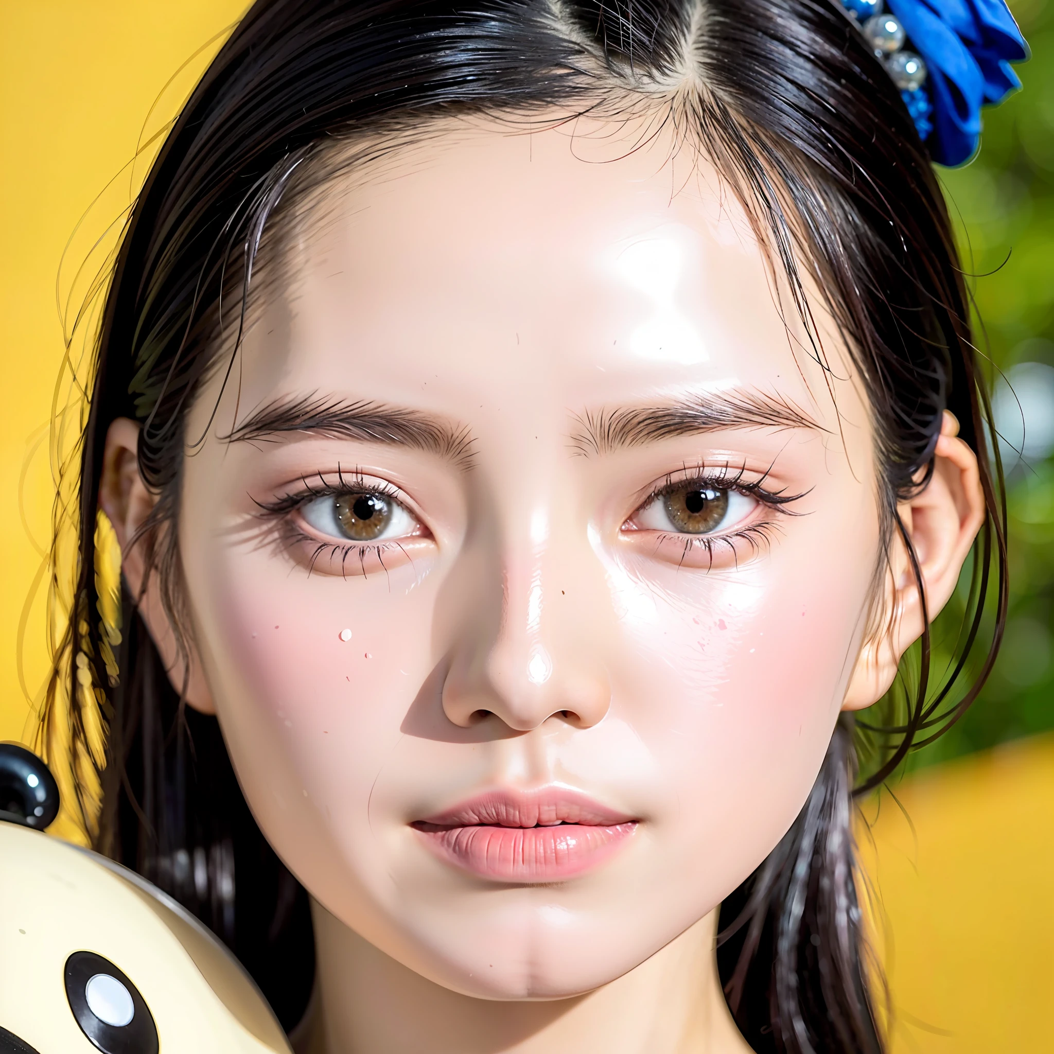 a close up of a person with panda face paint on their face, inspired by Ding Yunpeng, inspired by Xie Huan, inspired by Luo Ping, inspired by Xiao Yuncong, inspired by Bian Shoumin, cai xukun, inspired by Ding Guanpeng, in the style of sifu 🔥 😎 🕹️ 👀 :2, inspired by Huang Gongwang