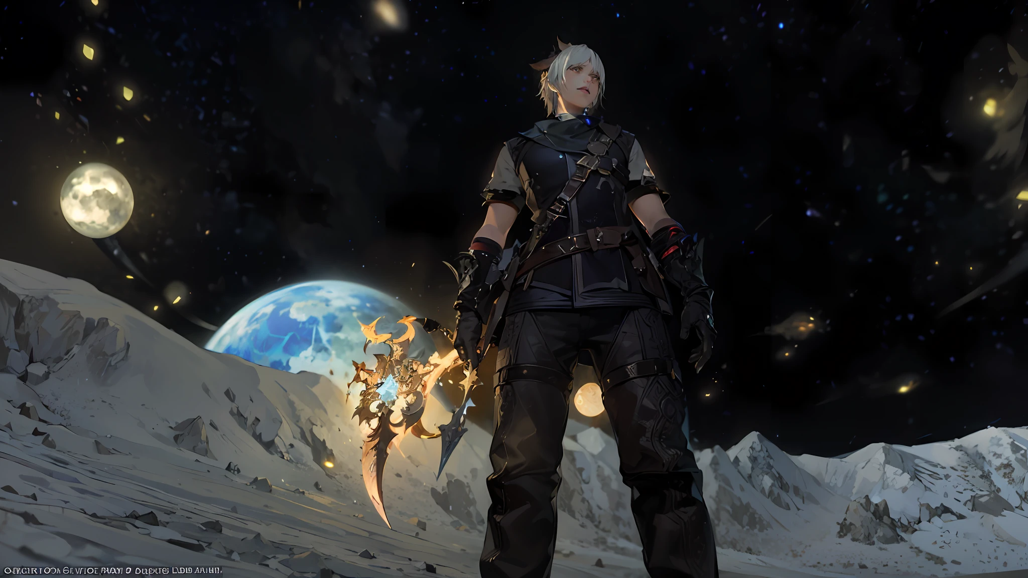 a close up of a screenshot of a character in a video game, final fantasy 1 4 screenshot, final fantasy 14 sharp, final fantasy 14 style, tranding on pxiv, final fantasy 1 4, ffxiv heavensward, ffxiv, final fantasy xiv, an epic majestical degen trader, a massive celestial giant god, trending on pxiv