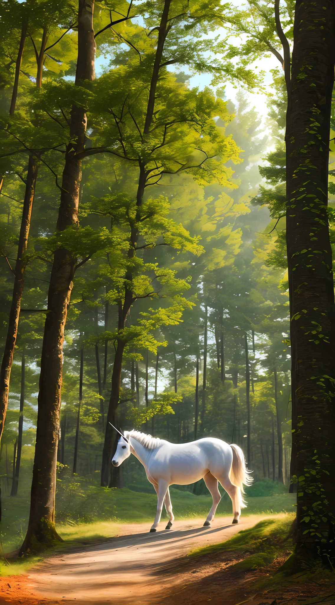 White unicorn, crossing the forest, sideways face, extremely detailed wallpaper, spring, morning, beam, flowers, (intricate detail: 1.12), HDR, (intricate detail, ultra-detail: 1.15), (cinematic appearance: 1.4), soothing tones, crazy detail, intricate detail, ultra-detailed, low contrast, soft cinematic light, dull colors, exposure blending, HDR, faded, slate gray vibe
