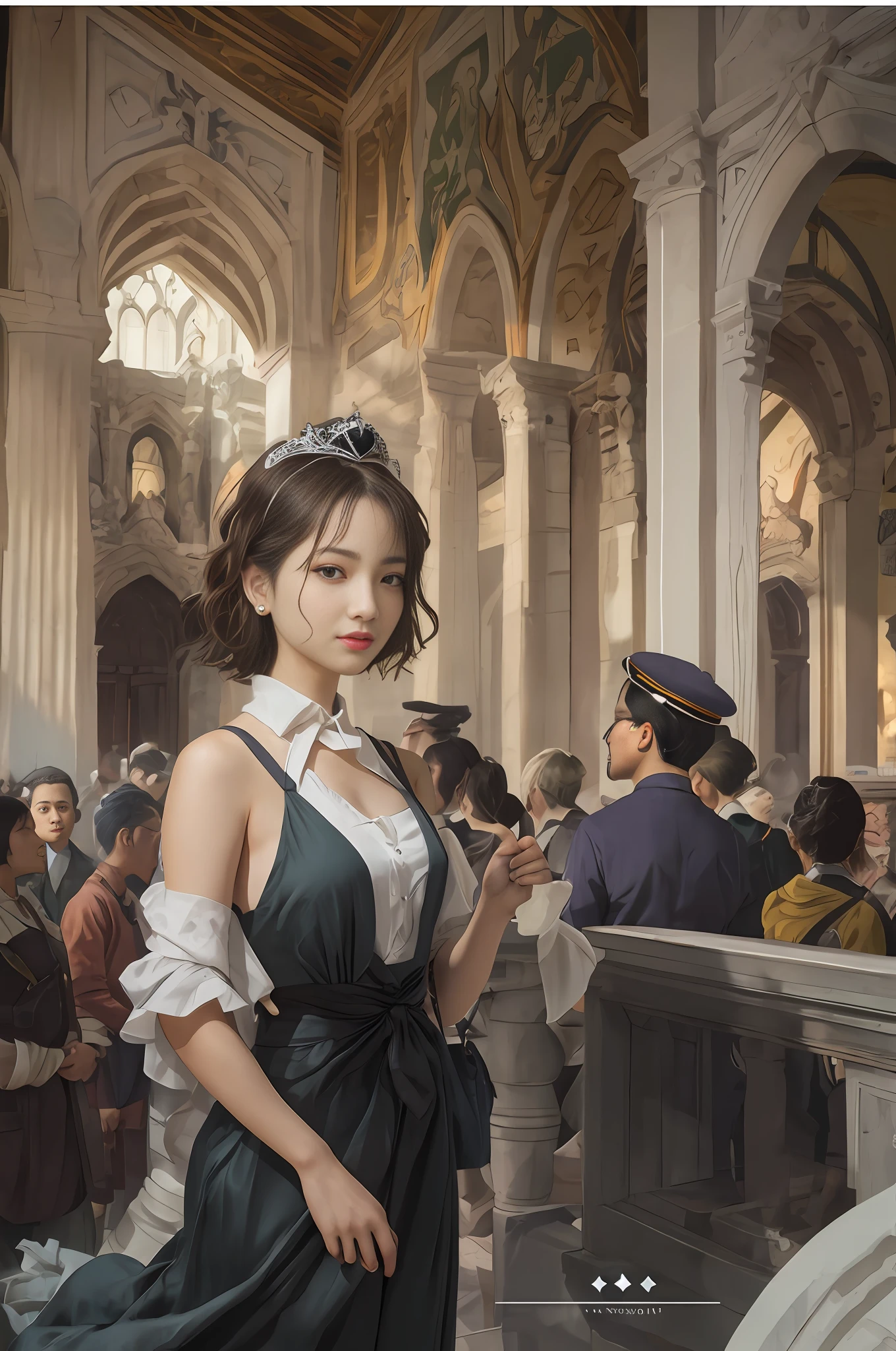 cute girl photo realistic
