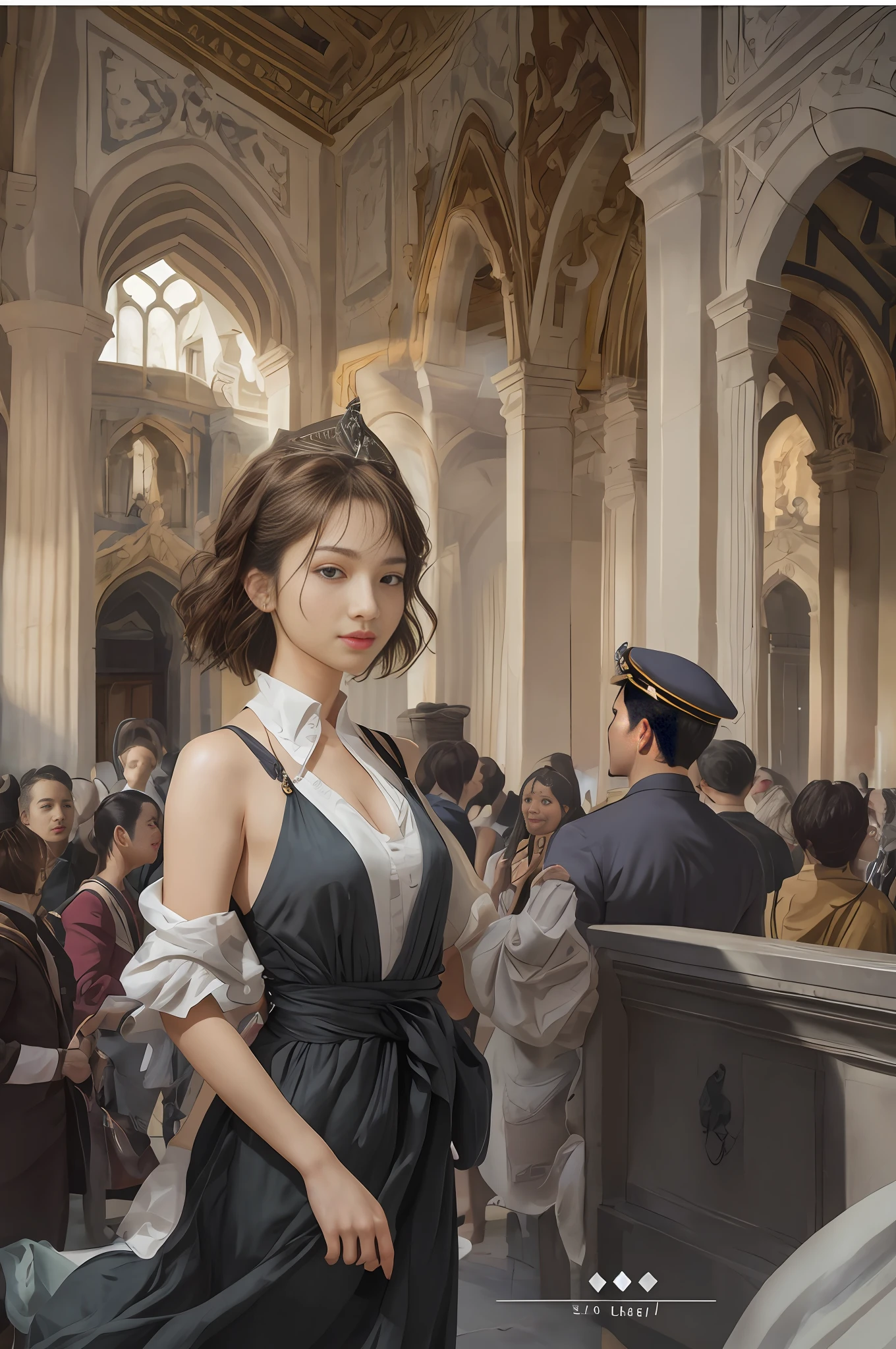 cute girl photo realistic
