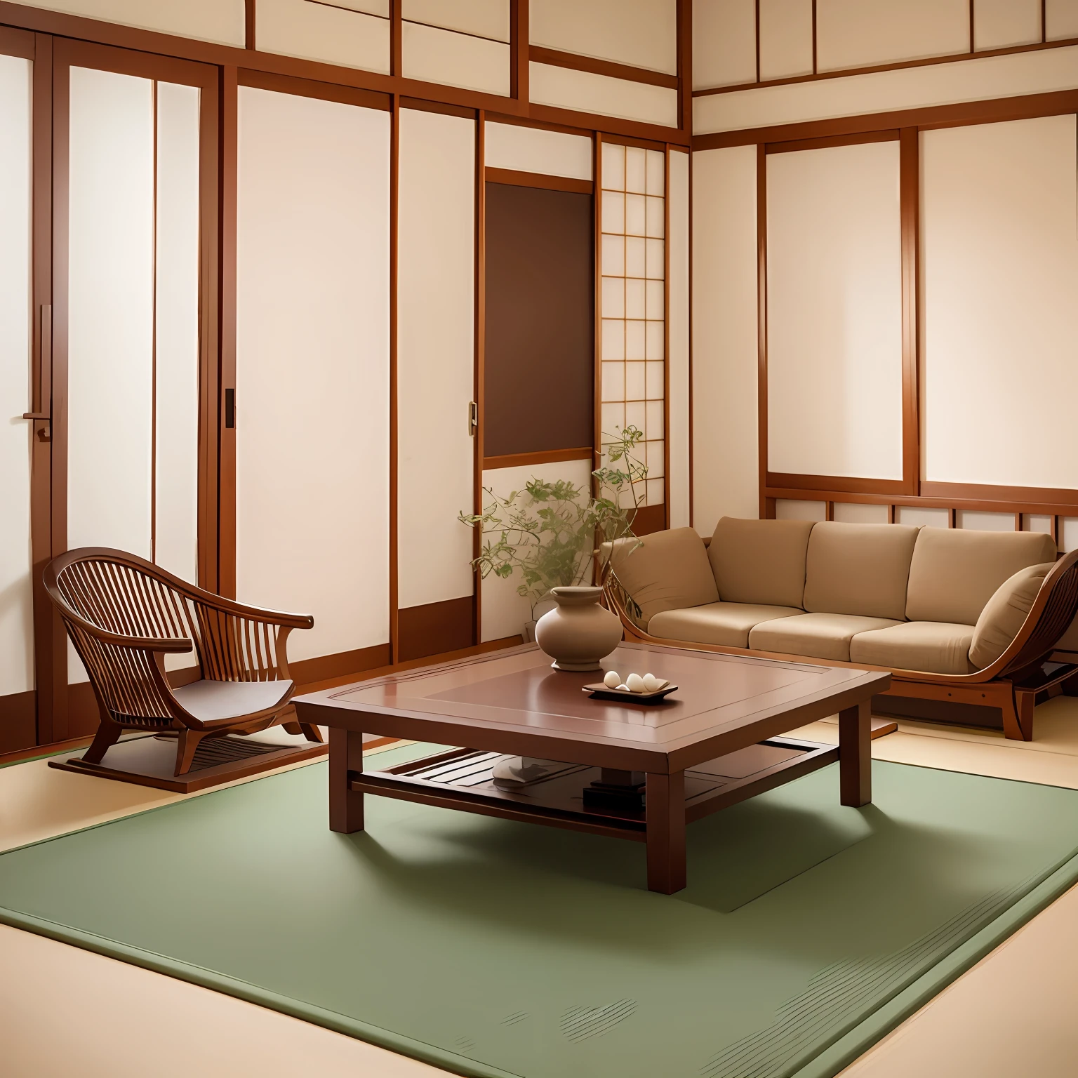 Solid wood sofa, ultra-clear, Japanese style --auto