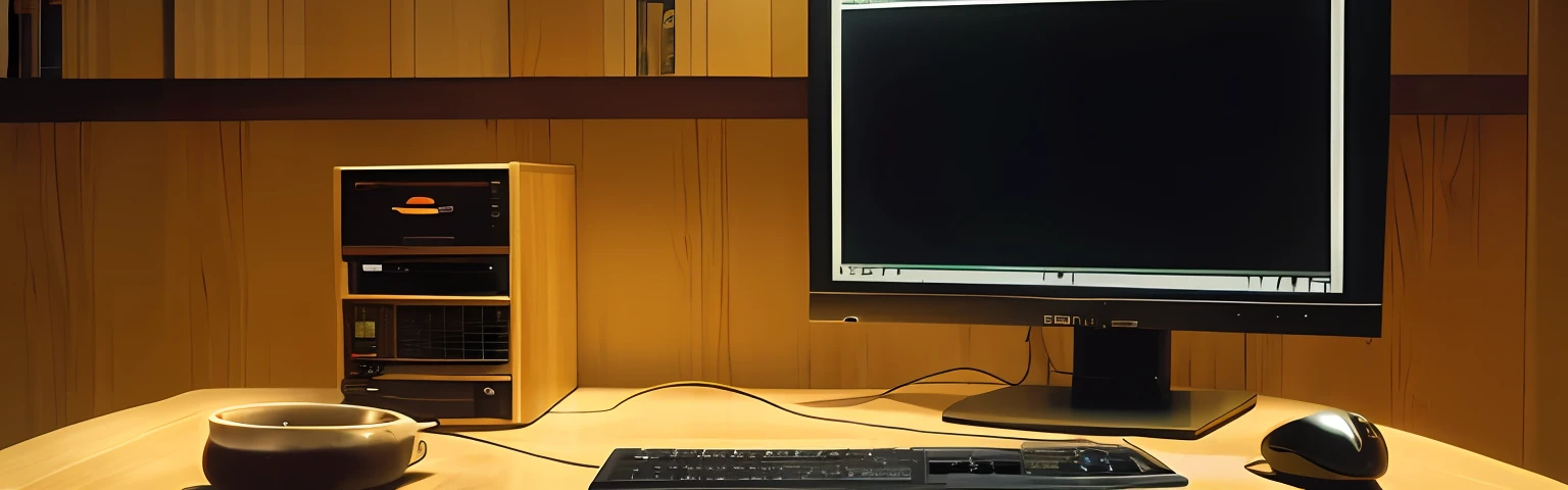 computer terminal commands banner, detective work, mamoru oshii anime, surrealist style