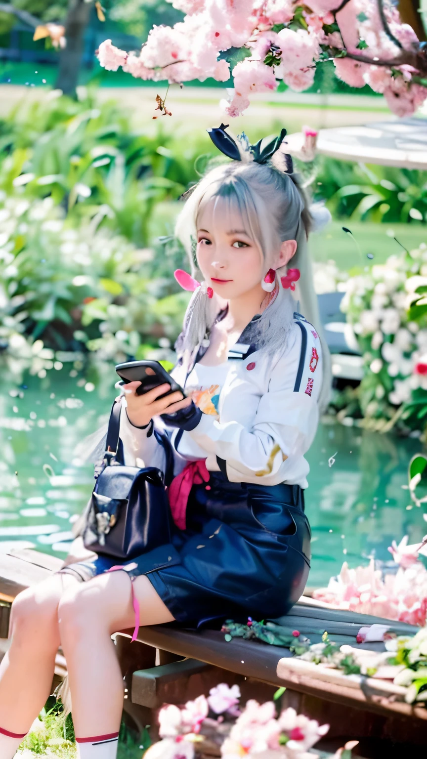 White hair, flowing hair, textured hair