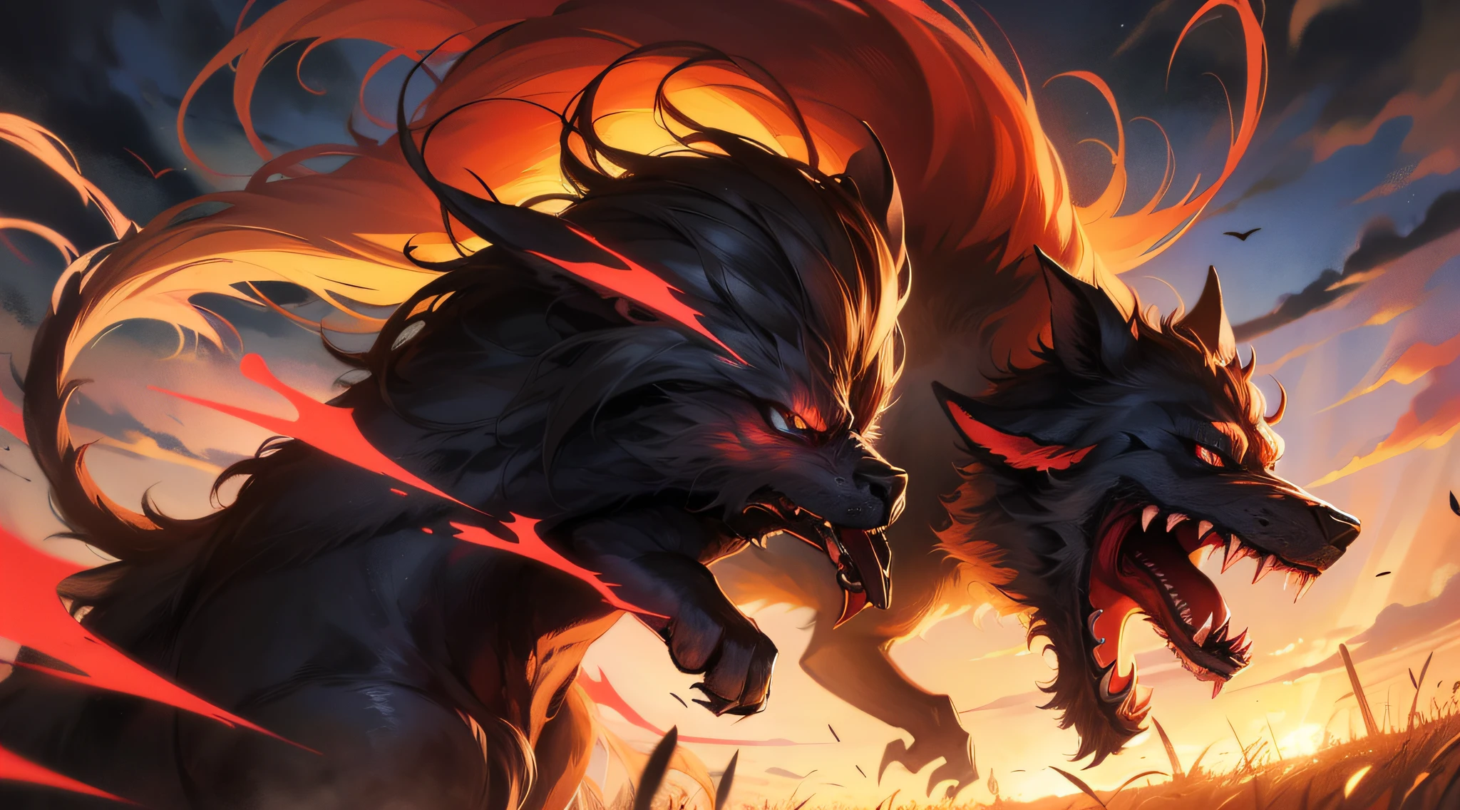 The end of the world, the end of the world, darkness shrouded, and the sky is full of dark beasts