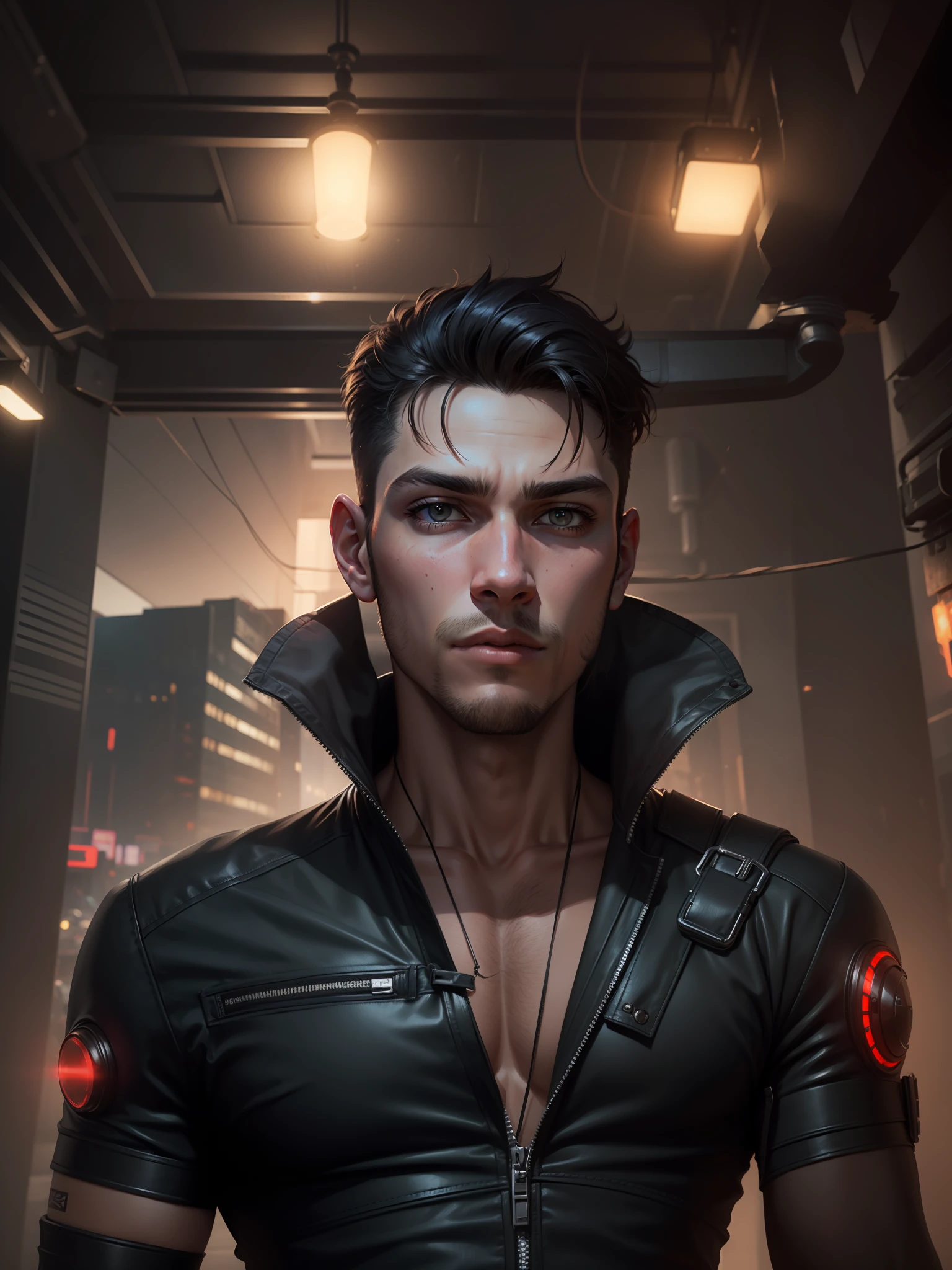 Change background cyberpunk handsome boy, realistic face, 8k, ultra realistic,