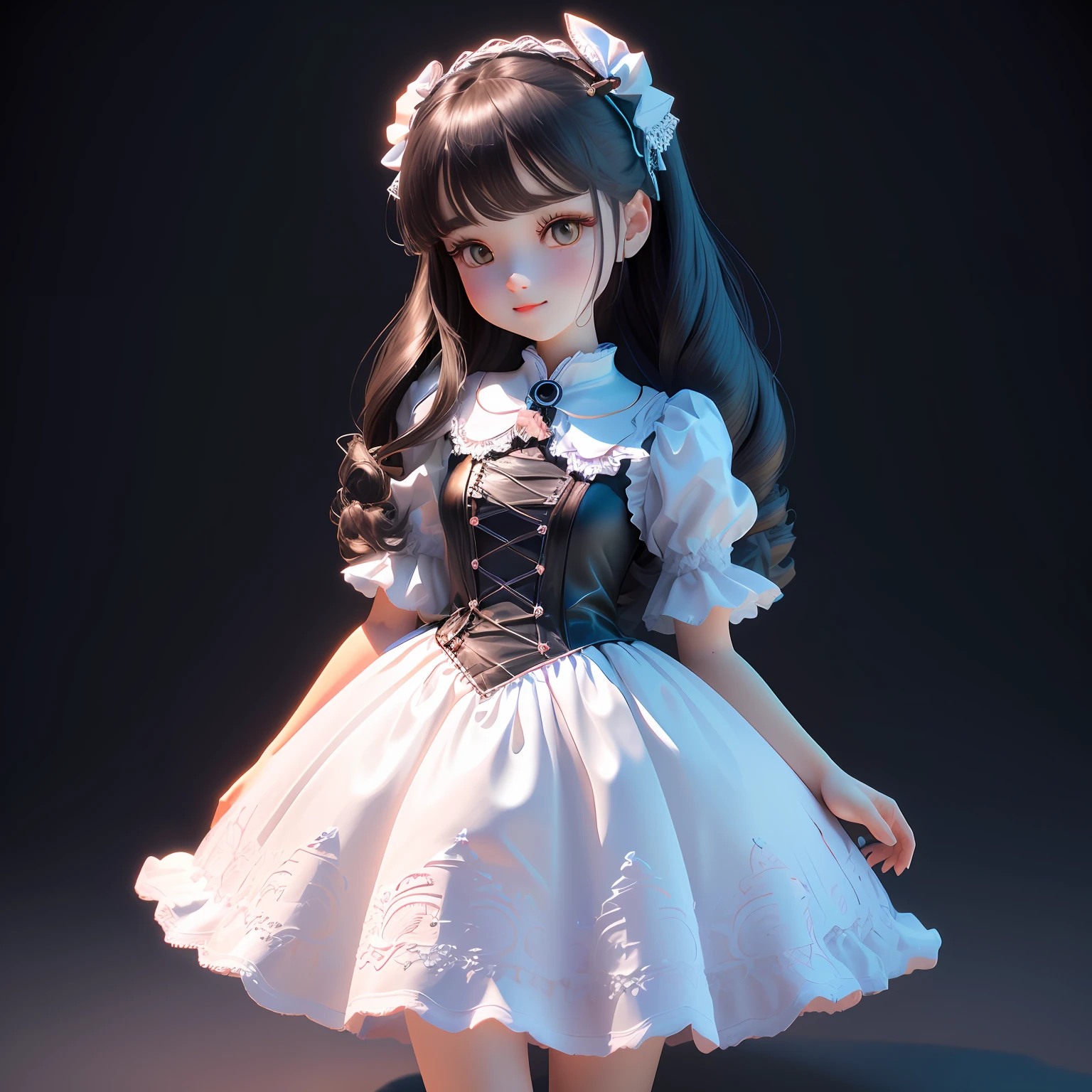 Design a ghost plush toy with blush, cute, funny, white background, 3D rendering.