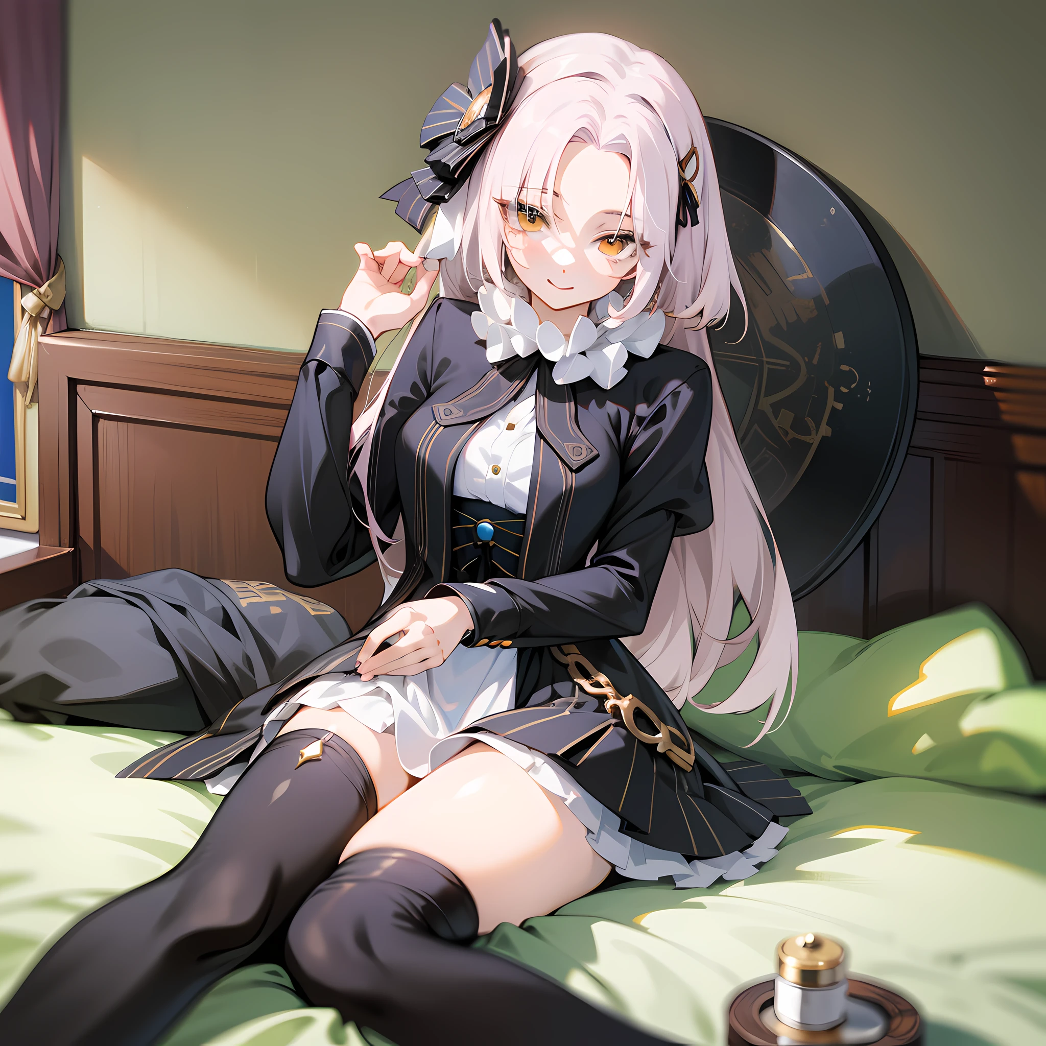 there is a woman in a costume that is sitting on a bed, cosplay photo, ayaka cosplay, taken with canon 8 0 d, anime girl cosplay, captured on canon eos r 6, anime cosplay, taken with canon eos 5 d, cosplay, taken with a canon eos 5 d, taken with a canon eos 5d, taken with canon eos 5 d mark iv