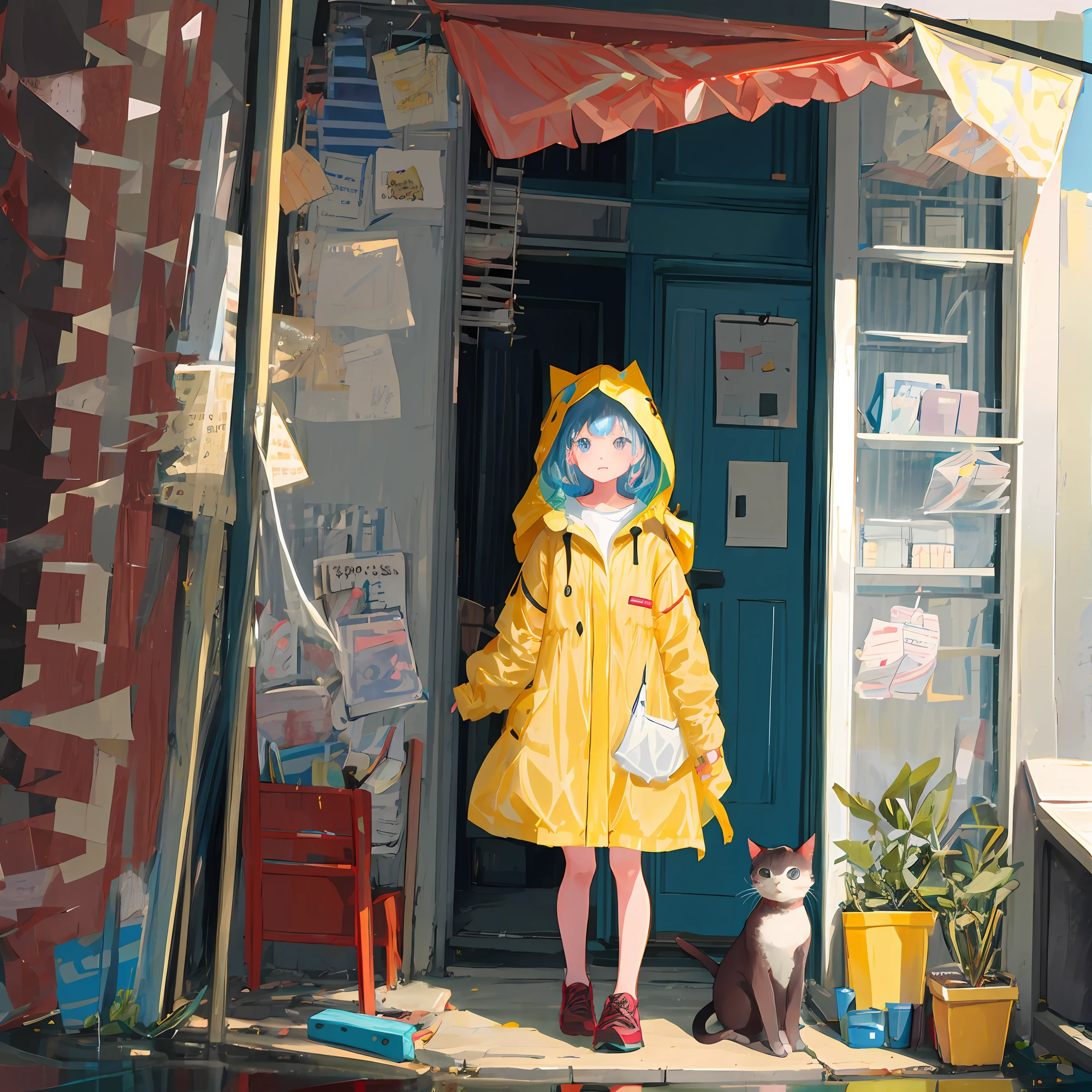 Raincoat, , cat