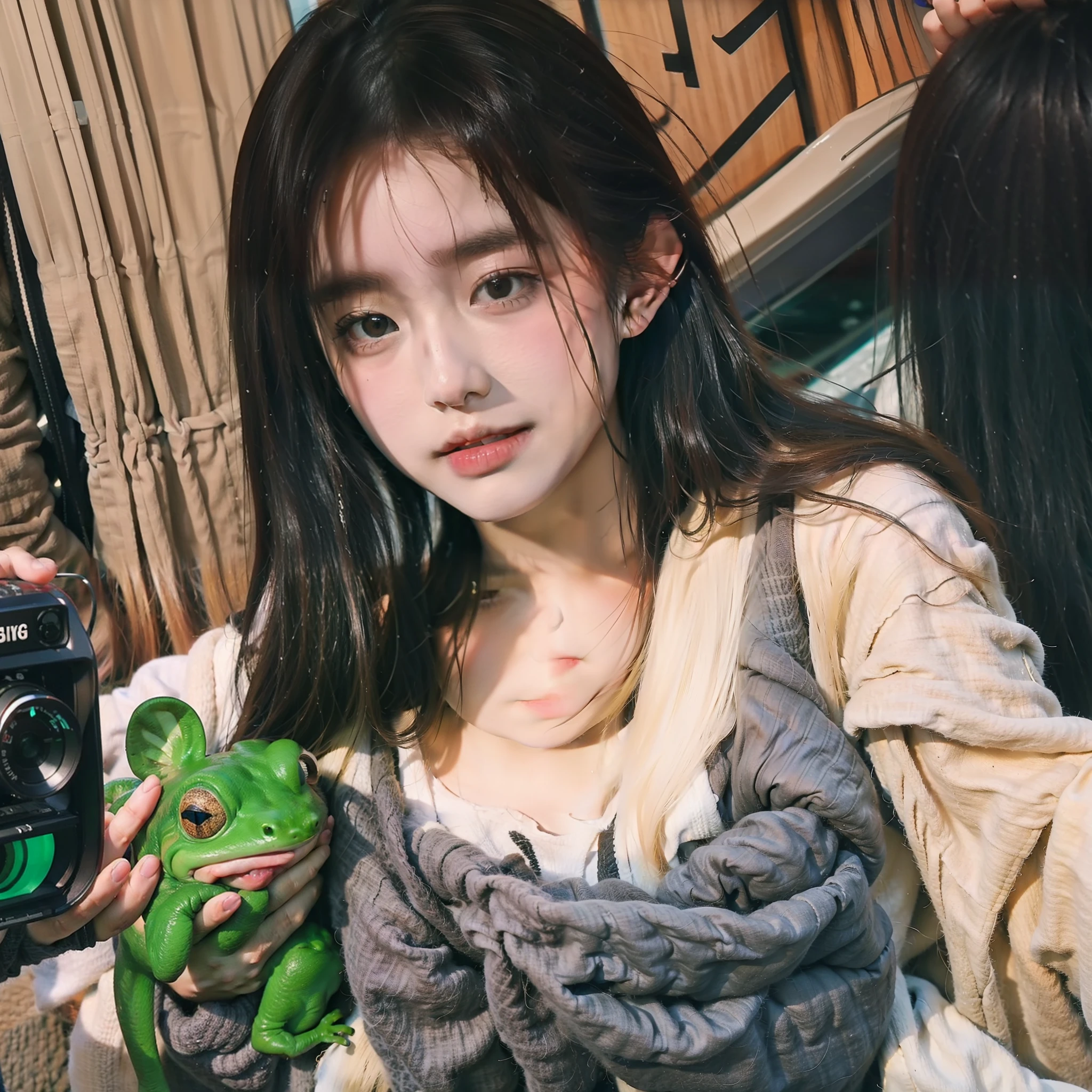 @Thanh Liên 🐸: 8K, Best Quality, Masterpiece, Ultra High Resolution, (Realism: 1.4), Original Photo, (Realistic Skin Texture: 1.3), (Film Grain: 1.3), (Selfie Angle)