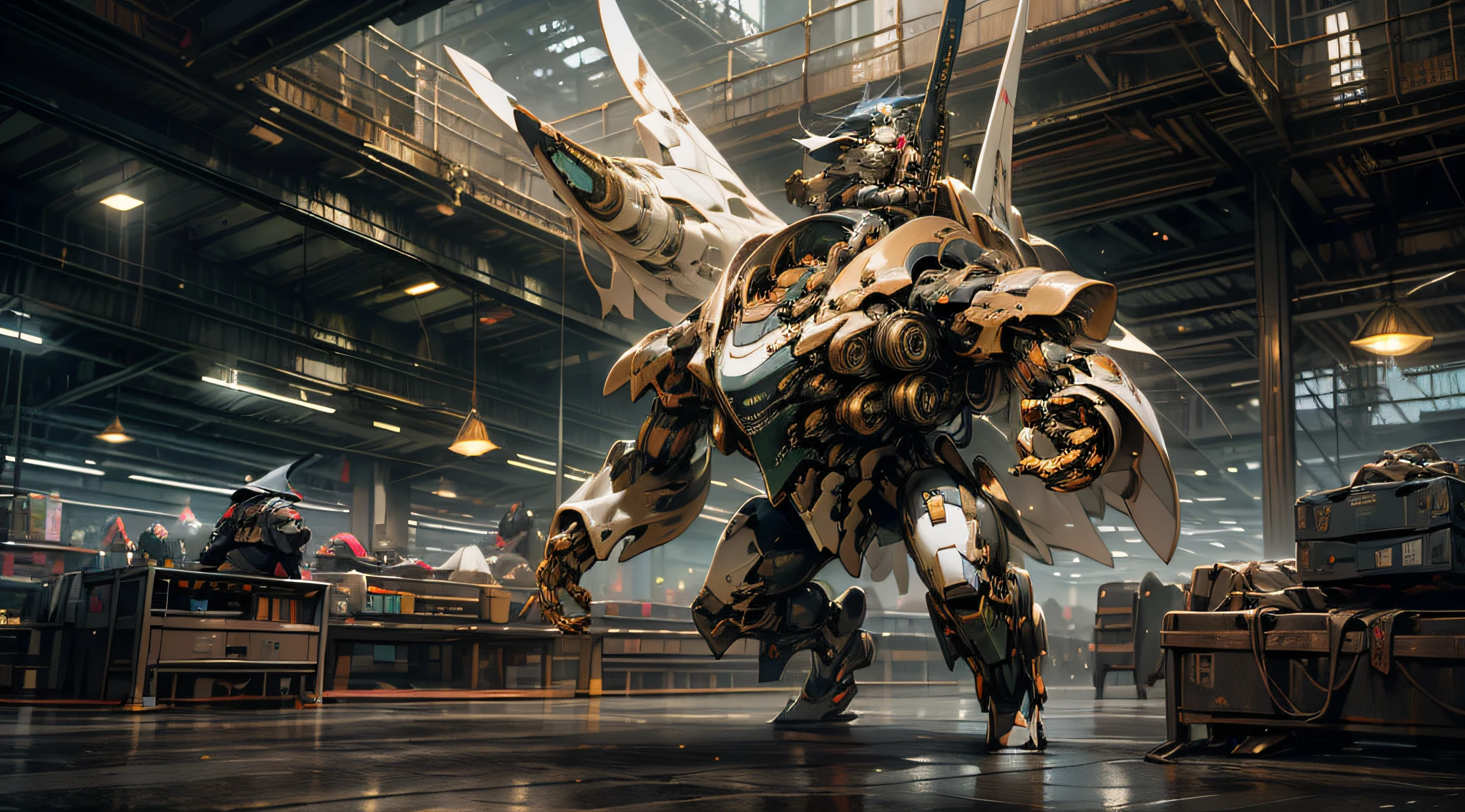 ((Best quality)), ((masterpiece)), (highly detailed:1.3), 3D, beautiful, (cyberpunk:1.2), in space, nebula, holding_weapon, (1Female mecha:1.3), facing the viewer, glowing eyes, full body, (flying, swooping down, dynamic, motion blur: 1.4), (huge mecha wings: 1.6), looking up, glowing_eyes, mecha, panorama, background is earth, nebula, space, particles, reality, HDR (High Dynamic Range), Ray Tracing, NVIDIA RTX, Super Resolution, Unreal 5, Subsurface Scattering, PBR Texturing, Post Processing, Anisotropic Filtering, Depth of Field, Maximum Clarity and Clarity, Multilayer Textures, Albedo and Specular map, Surface shading, accurate simulation of light-material interaction, perfect proportion, Octane Render, two-tone lighting, large aperture, low ISO, white balance, rule of thirds, 8K RAW, efficient sub-pixel, sub-pixel convolution, --auto