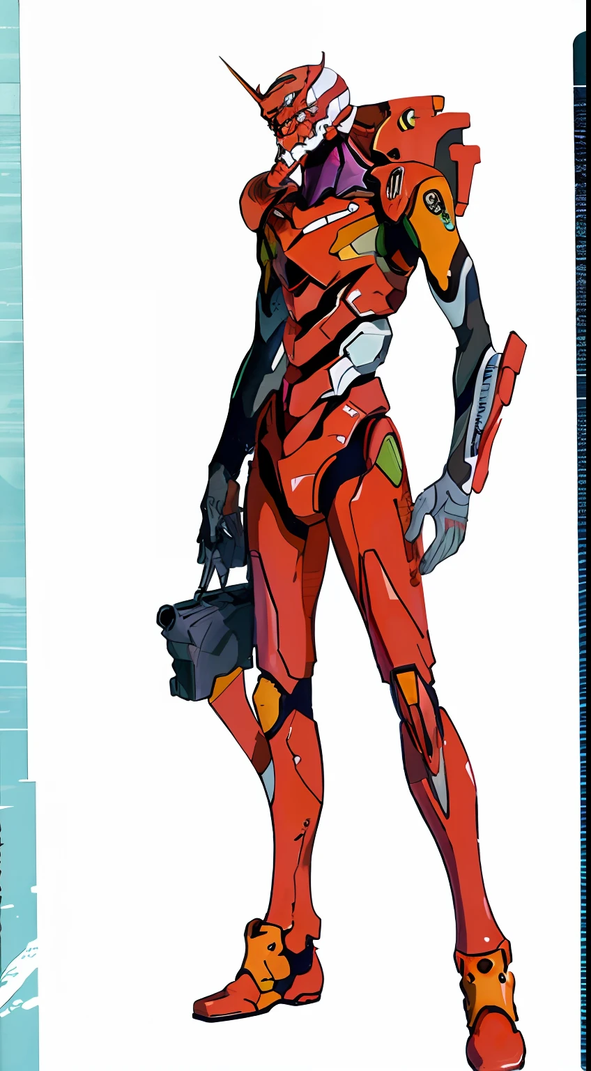 eva 02, evagod, evangelion mecha, science fiction, looking at viewer, (official art, Best quality, masterpiece:1.2), illustration, high res,