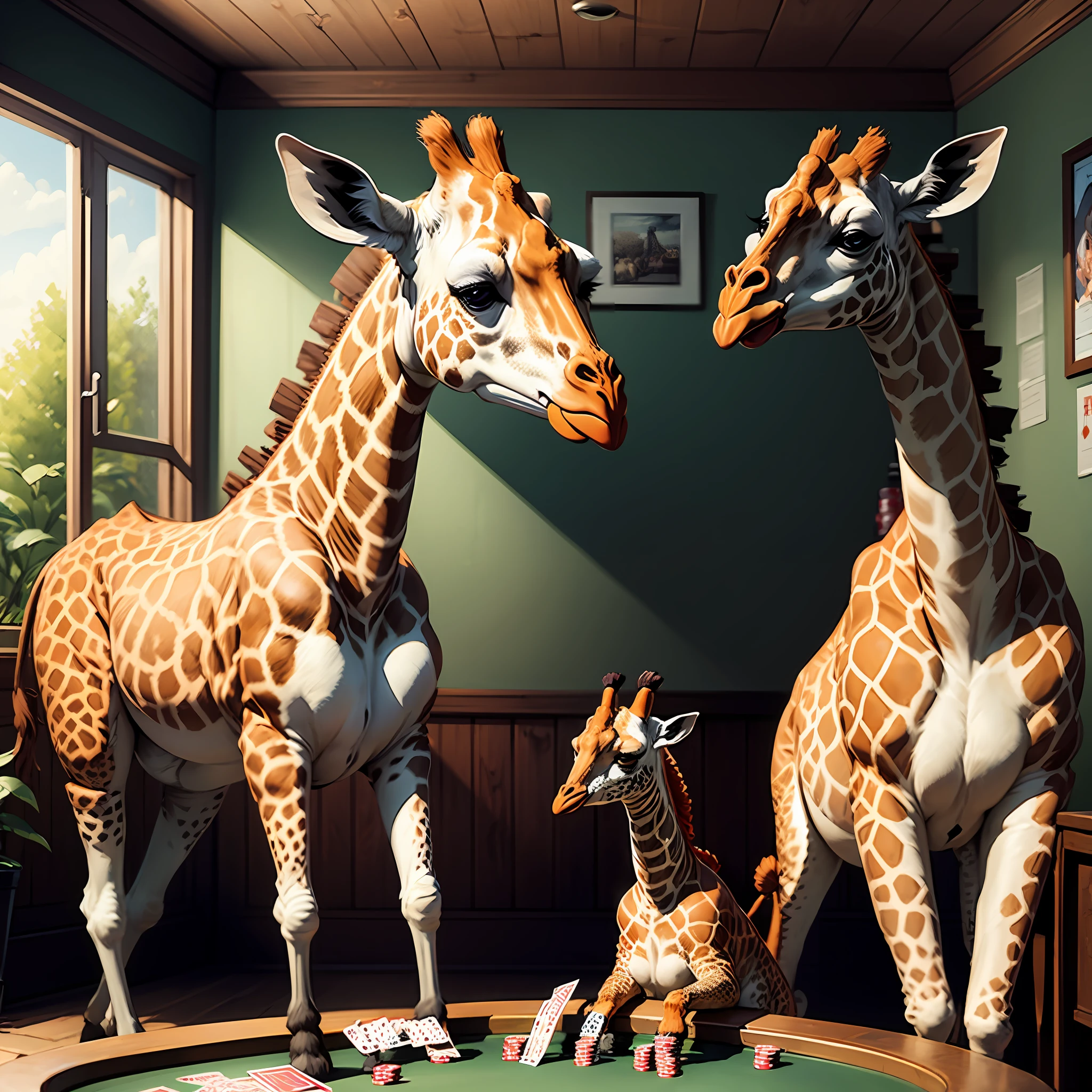 giraffes playing poker --auto