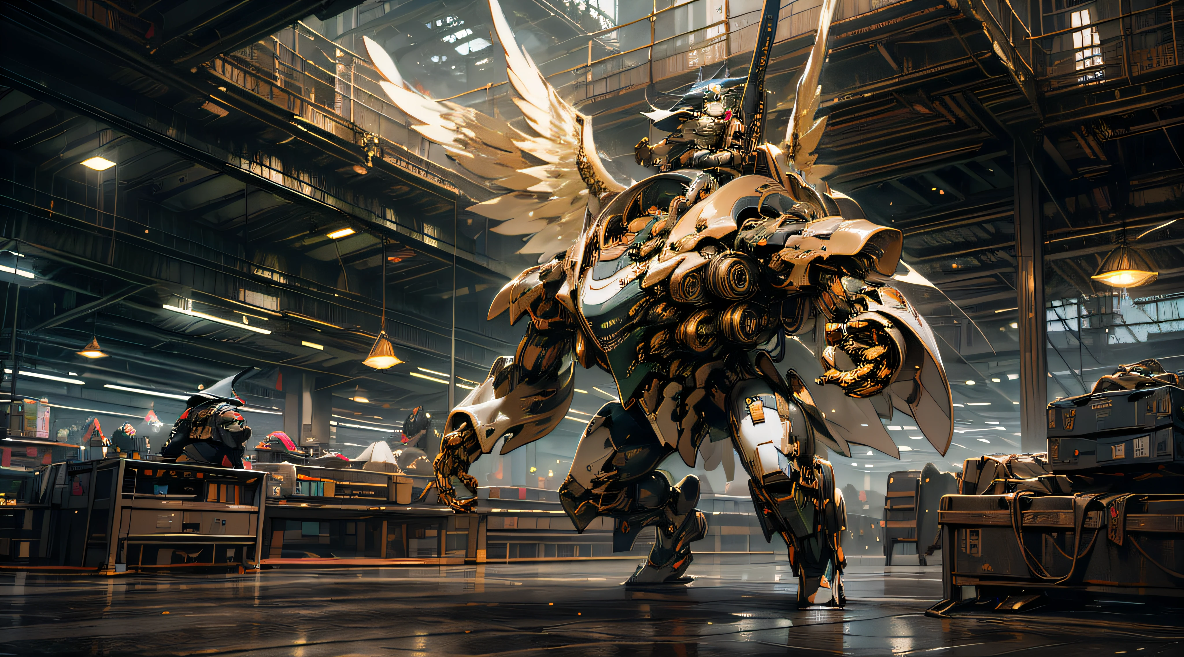 Golden wings, dragon wings