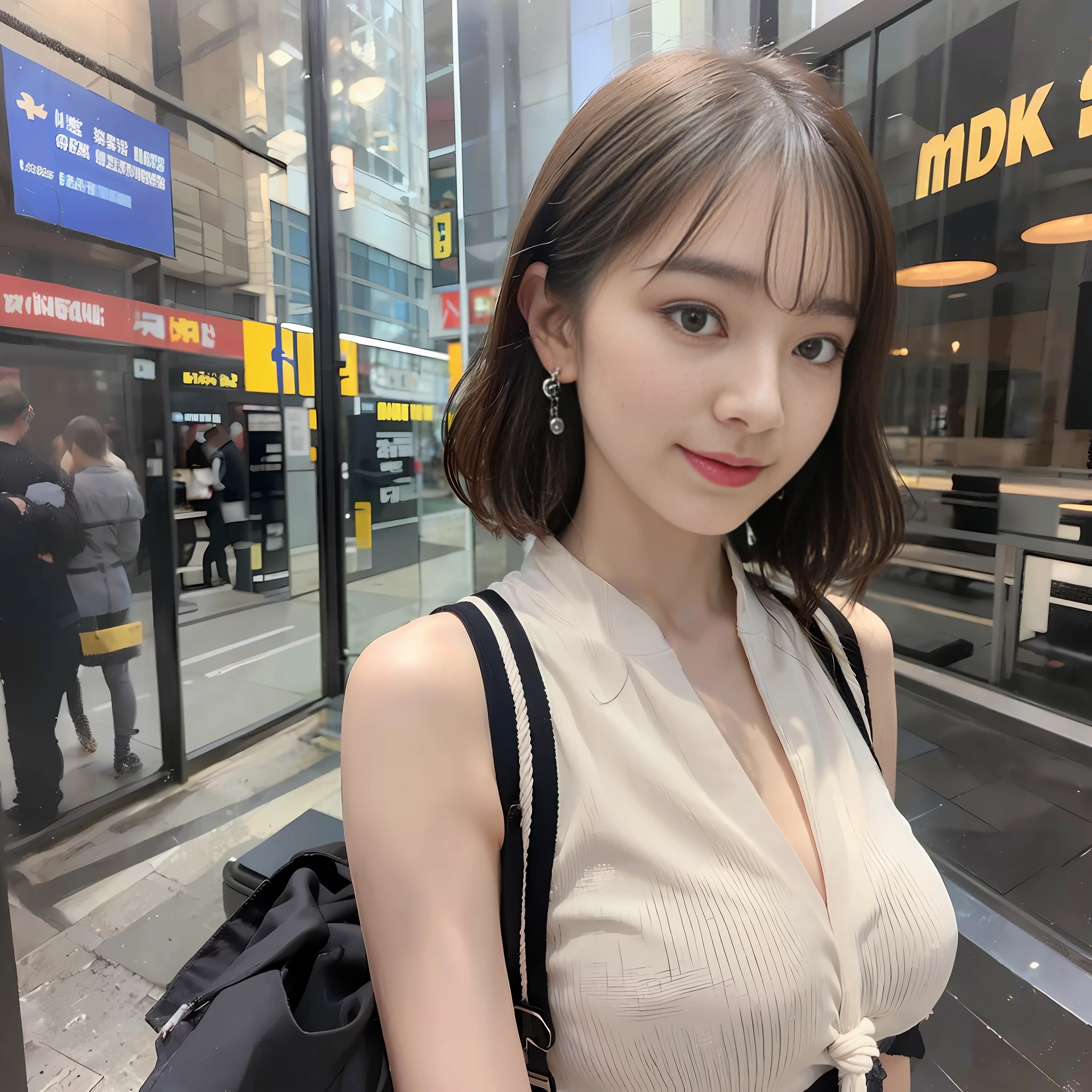 (Airport:1), PM, (Doctor Gown:1), Light brown fringe shorthair, Light brown eyes, 1 girl, 20 years old, Innocent, (Photorealistic), (Complex Details:1.2),(Masterpiece, :1.3),(Best Quality:1.4), (Ultra High Definition:1.2), Ultra High Definition, (Detailed Eyes), (Detailed Facial Features), HDR, 8k Resolution, (Lens Flare:0.7), Looking Back, Busy with Inspection Report, Face Viewer, (Supermarket:1), HDR, 8k Resolution, (Lens Flare: 0.7), Turn Around, Busy with Inspection Report, Face Viewer, Drshe, Woman posing on street corner in Blazer Uniform, Best Quality, One Girl, Big Breasts, Sun, Bright, Blurred Background, Bokeh, Outdoor, (Street: 0.8), (People, Crowd: 1) Dresses: 1.5, sleeveless dresses, light blue clothes, white tight shirt with collar, blue dress: 1.5), gorgeous (short hair, forehead: 1.2), sky, earrings, beautiful in detail (Dynamic poses: 1.2), (upper body: 0.8), soft lighting, wind, shiny skin, smile, best quality, masterpiece, 1 girl, beautiful face, (photorealistic photo:1.3), rim lighting, (high detail skin:1.2), 8k uhd, dslr, high quality, high resolution, 4k, 8k, bokeh, absurdity, best ratio four fingers and one thumb, (real:1.3), cute one girl, wearing black formal blazer, midchest, short skirt,8k, raw photo, (top quality, masterpiece, intricate detail: 1.4), (real, Photorealistic: 1.3), Cute woman alone in bathroom. ((Pretty woman like Japan's idol)). . (Shower water all over the body). ((The whole body is wet and dripping droplets: 1.5)). Hands folded behind the back. (BDSM, slave), (from the top of the camisole to the top and bottom of the chest are tied with ropes:1.5). (rope presses on chest: 1.8). (sheer camisole with thin fabric: 1.5). She wears only a light-colored wet camisole and wet panties. (Camisole is wet and sheer: 1.5). (No bra and the shape of the nipple stands out: 1.8). ((Hollow and sensual look: 1.8)). (half-open eyes: 1.5), (tears dripping from half-open mouth: 1.5). BDSM, slave, (wet hair: 1.5), (wet skin: 1.8),