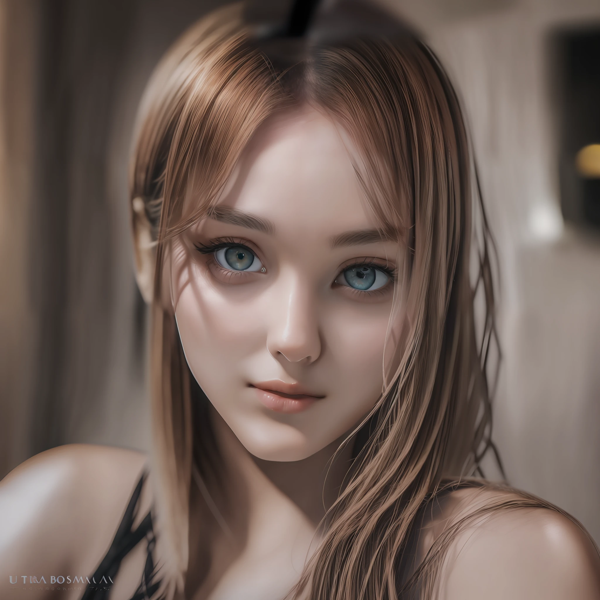 8K, Best Quality, Masterpiece, Ultra High Resolution, (Realism: 1.4), Original Photo, (Realistic Skin Texture: 1.3), (Film Grain: 1.3), (Selfie Angle), 1 Girl, Beautiful Eyes and Face Details, Masterpiece, Best Quality, Close-up, Upper Body, Looking at the Viewer