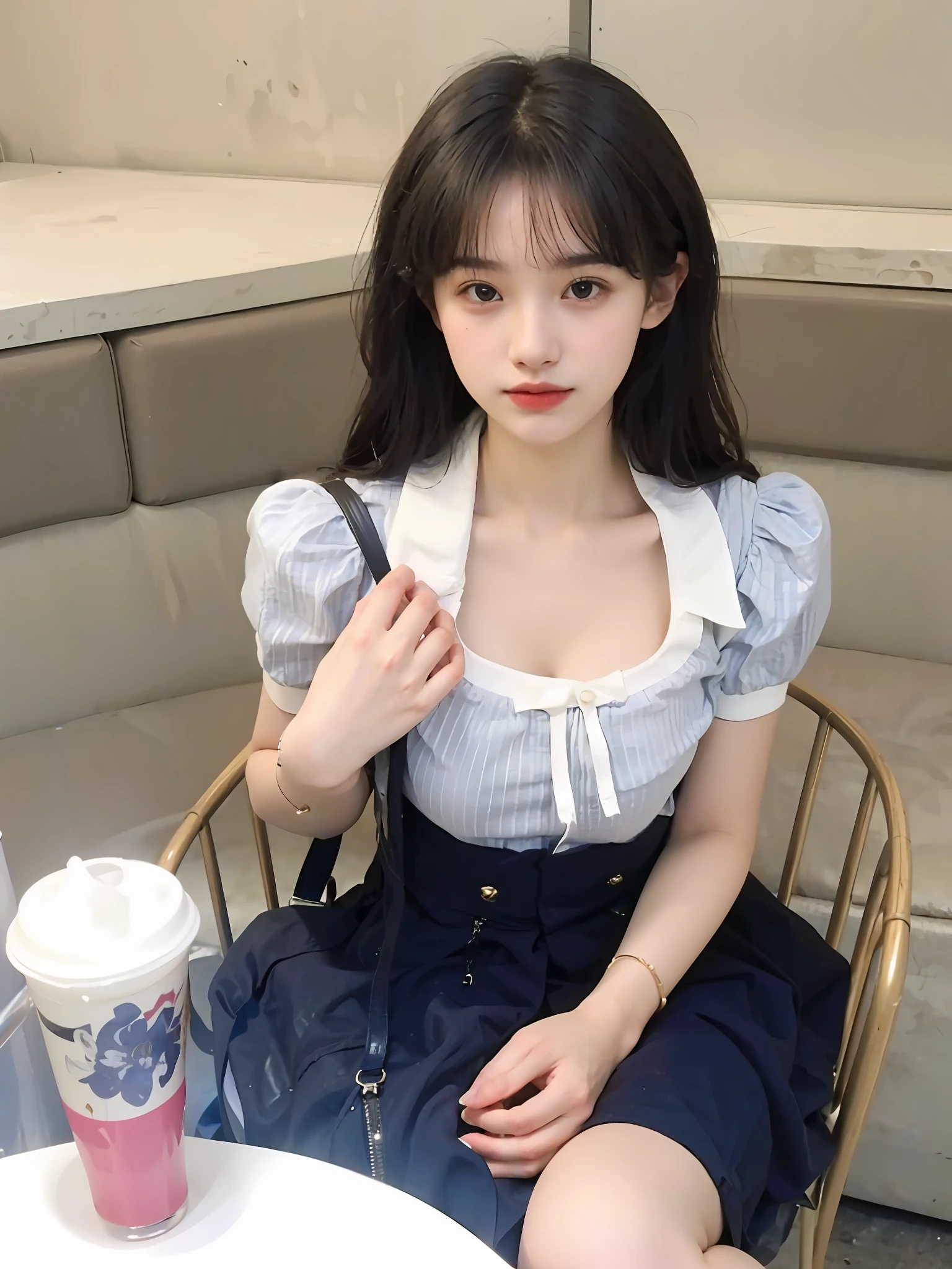 (Large breast:1.4),(open clothes:1.4),(Best quality,masterpiece,ultra high res,(photorealistic:1.4),1girl,(16 years old:1.4)