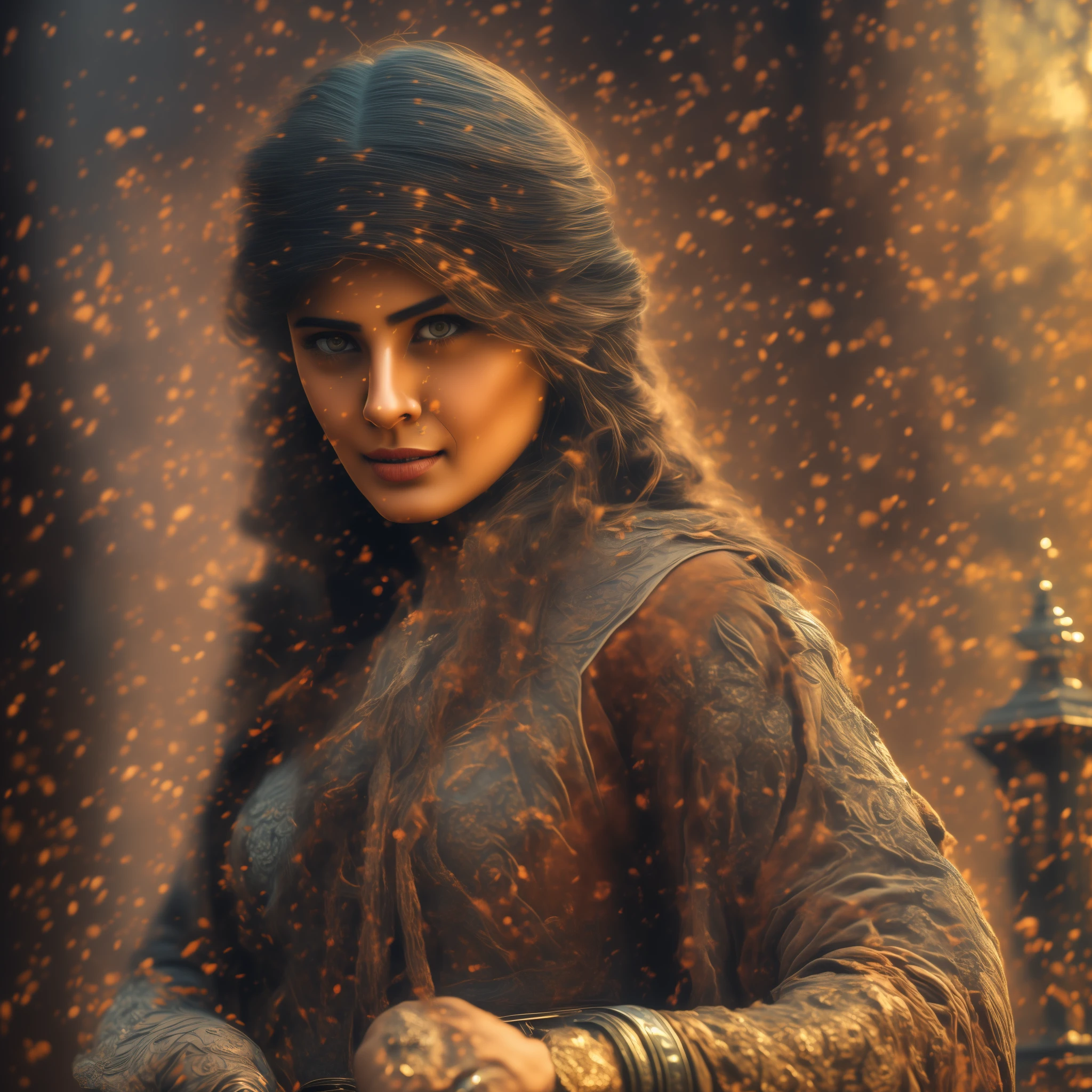 Bollywood actress in the style of Alexandr Averin, dreamy, dark cyan and red, i can't believe how beautiful this is, serene atmosphere, ethereal light, epic realistic, illustrated by herg, style of Alois Arnegger, pen and ink,art by greg rutkowski and artgerm, soft cinematic light,hdr, intricate, highly detailed, (depth of field:1.4), faded, (neutral colors:1.2), (hdr:1.4), (muted colors:1.2), hyperdetailed, (artstation:1.4), cinematic, warm lights, dramatic light, (intricate details:1.1), complex background, (rutkowski:0.66), (teal and orange:0.4), (intricate details:1.12), hdr, (intricate details, hyperdetailed:1.15) (skin texture:1.2)