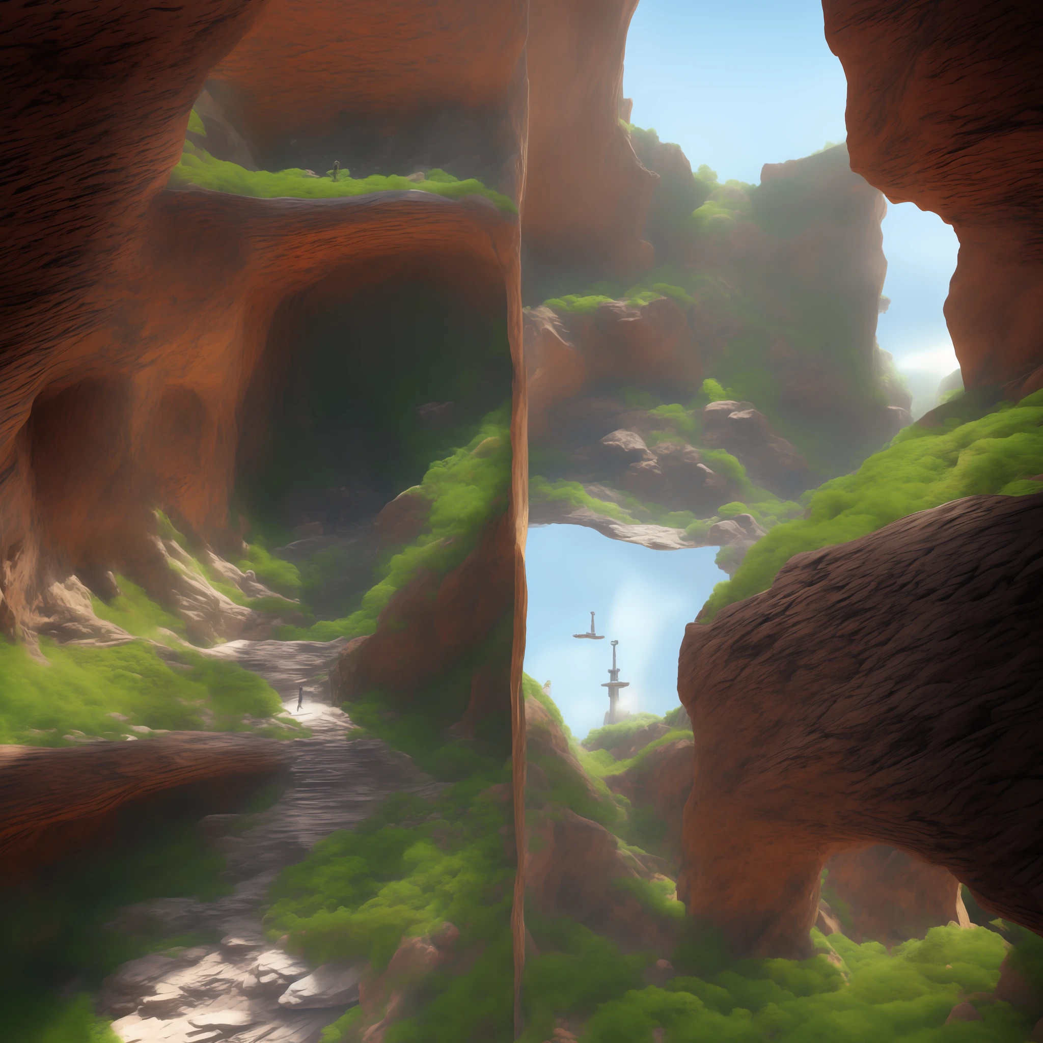 Futuristic design of cave architecture interiors concept art on grand Canyon caves nature architecture, proportional,detailed, cave architecture nature meets futuristic architecture by Toyo Ito ,residential area, futuristic development, high rise made up staircases, balconies, full of rock and glass facades, residential spaces carved from cliff side ,trending on artstation, beautiful lighting,In the style of Jean Nouvel masterpiece, fantasy, intricate, award winning, 4k, highest quality render