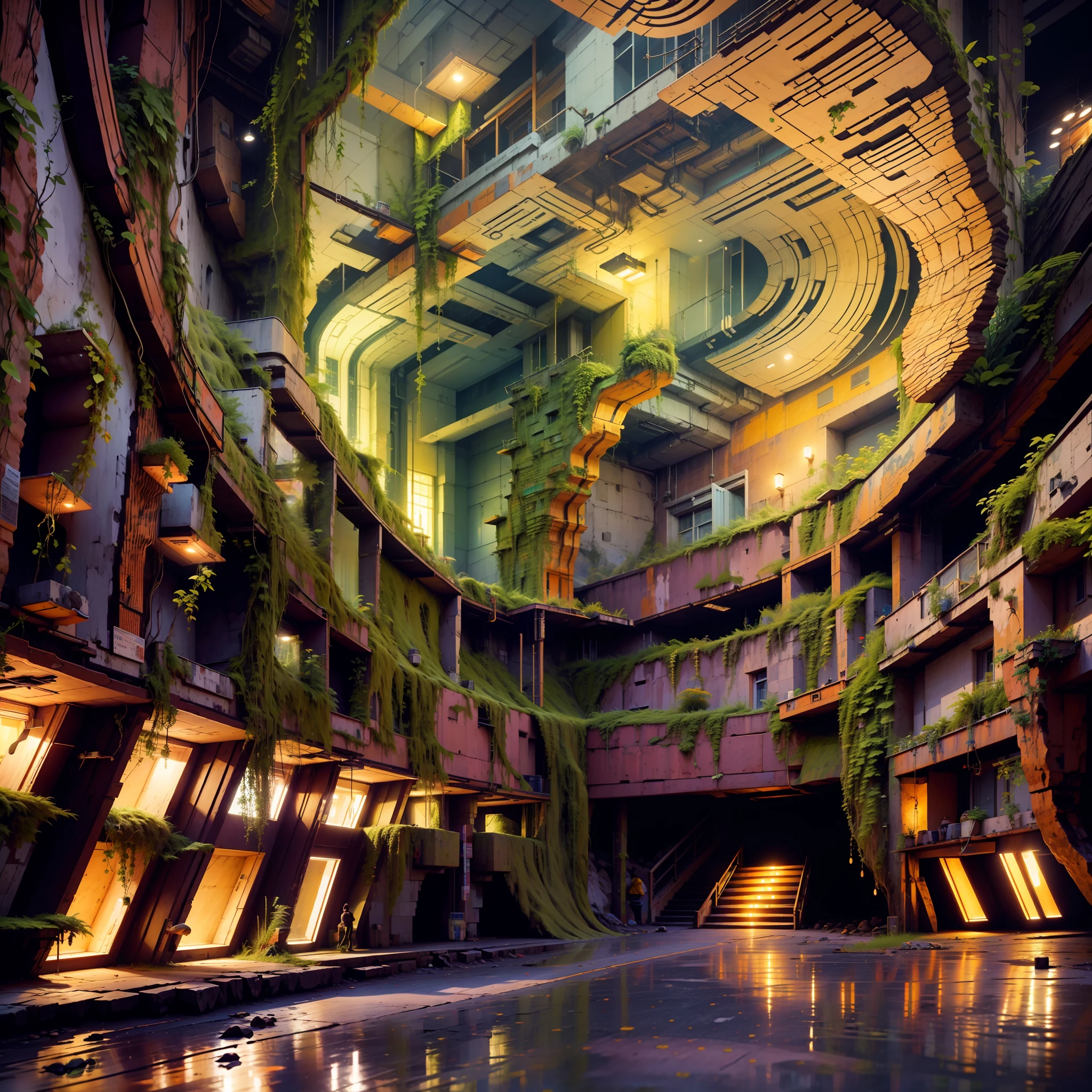 Futuristic design of cave architecture interiors concept art on grand Canyon caves nature architecture, proportional,detailed, cave architecture nature meets futuristic architecture by Toyo Ito ,residential area, futuristic development, high rise made up staircases, balconies, full of rock and glass facades, residential spaces carved from cliff side ,trending on artstation, beautiful lighting,In the style of Jean Nouvel masterpiece, fantasy, intricate, award winning, 4k, highest quality render
