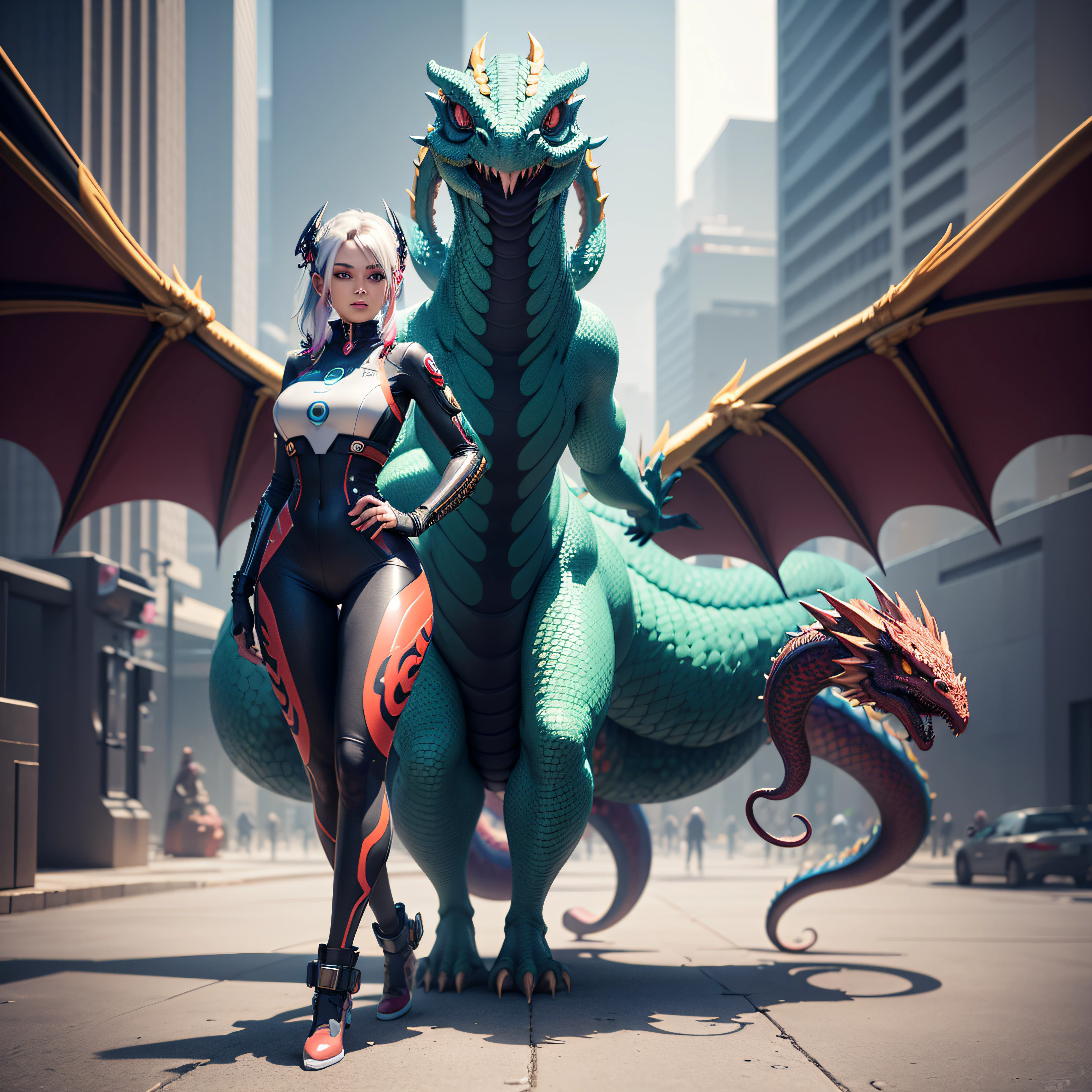 wide fullbody portrait, fullbody space ALIEN hightech cyberpunk anthropomorphic octopus-serpent-dragon-quetzalcoatl GOD, with exquisitely colored full-body feathered wings, Futuristic Mayan-Aztech-SpacePilot outfit, Raytraced Octane Render, Isometric Voxel Fullbody Character --auto
