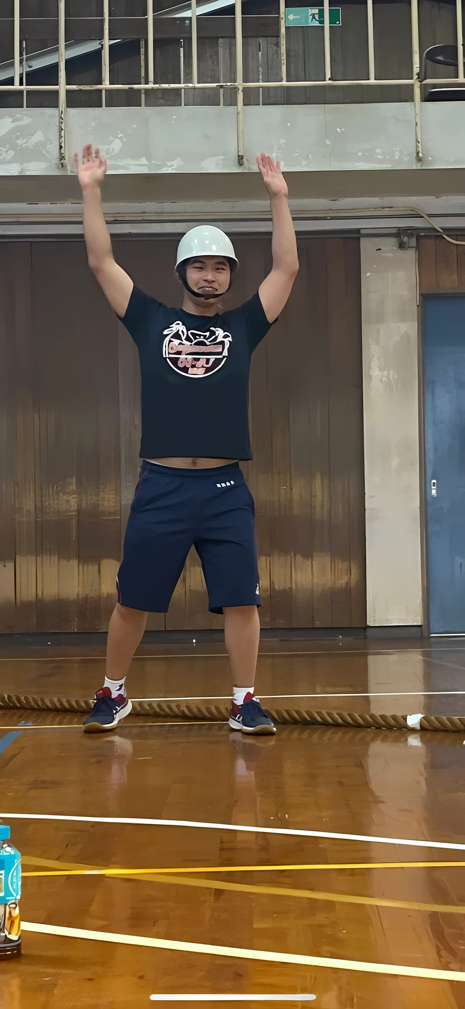 there is a man standing on a basketball court holding a frisbee, jump pose, power stance, in the high school gym, man standing in defensive pose, full body picture, in a gym, t - pose, t-pose, full body!! dynamic pose, t pose, muscular!!, shooting pose, pose(arms up + happy), centered full-body shot