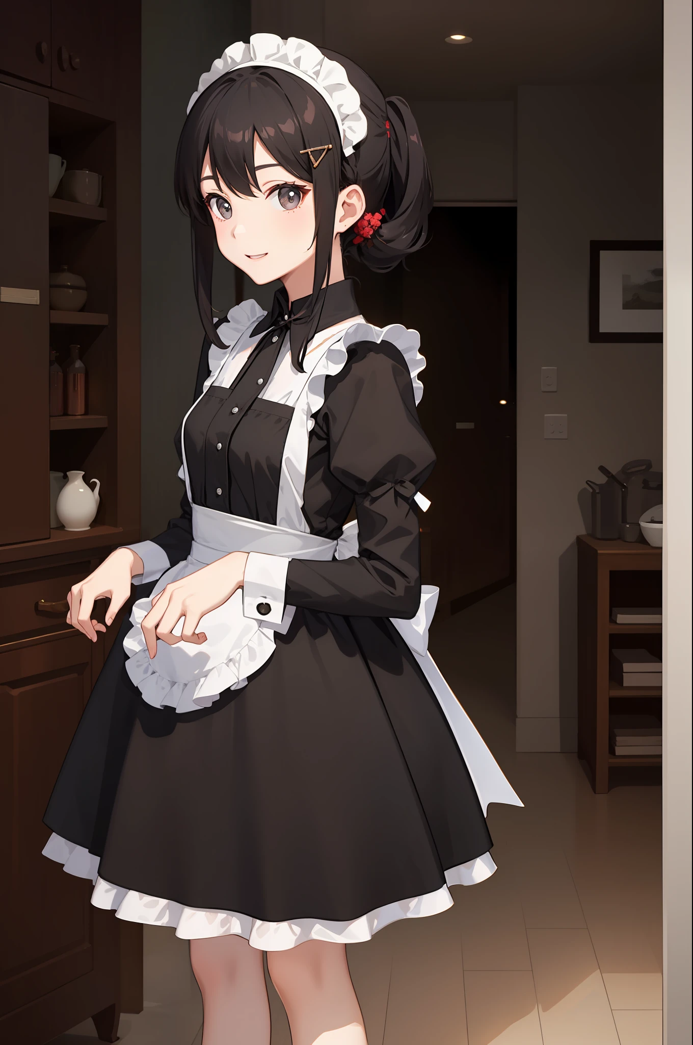 1女の子、Sorrisos、Camisa、skirt by the、（small  breasts）Chilarism、The dress、aprons,,,,,,、maid,,,,,,,,、Hair Ornaments、