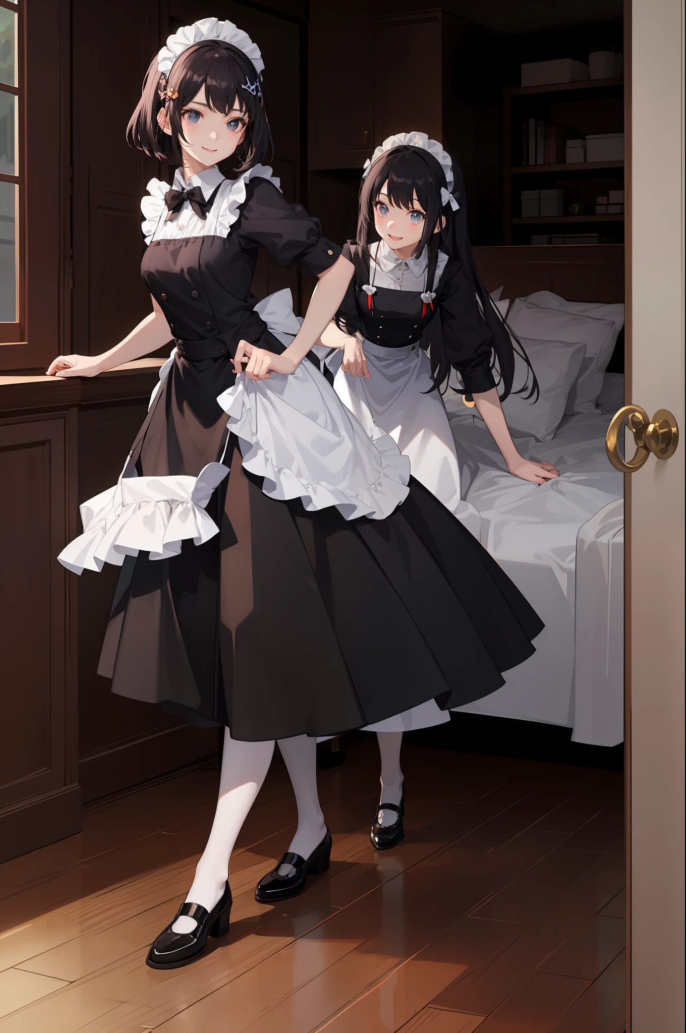 1女の子、Sorrisos、Camisa、skirt by the、（small  breasts）Chilarism、The dress、aprons,,,,,,、maid,,,,,,,,、Hair Ornaments、