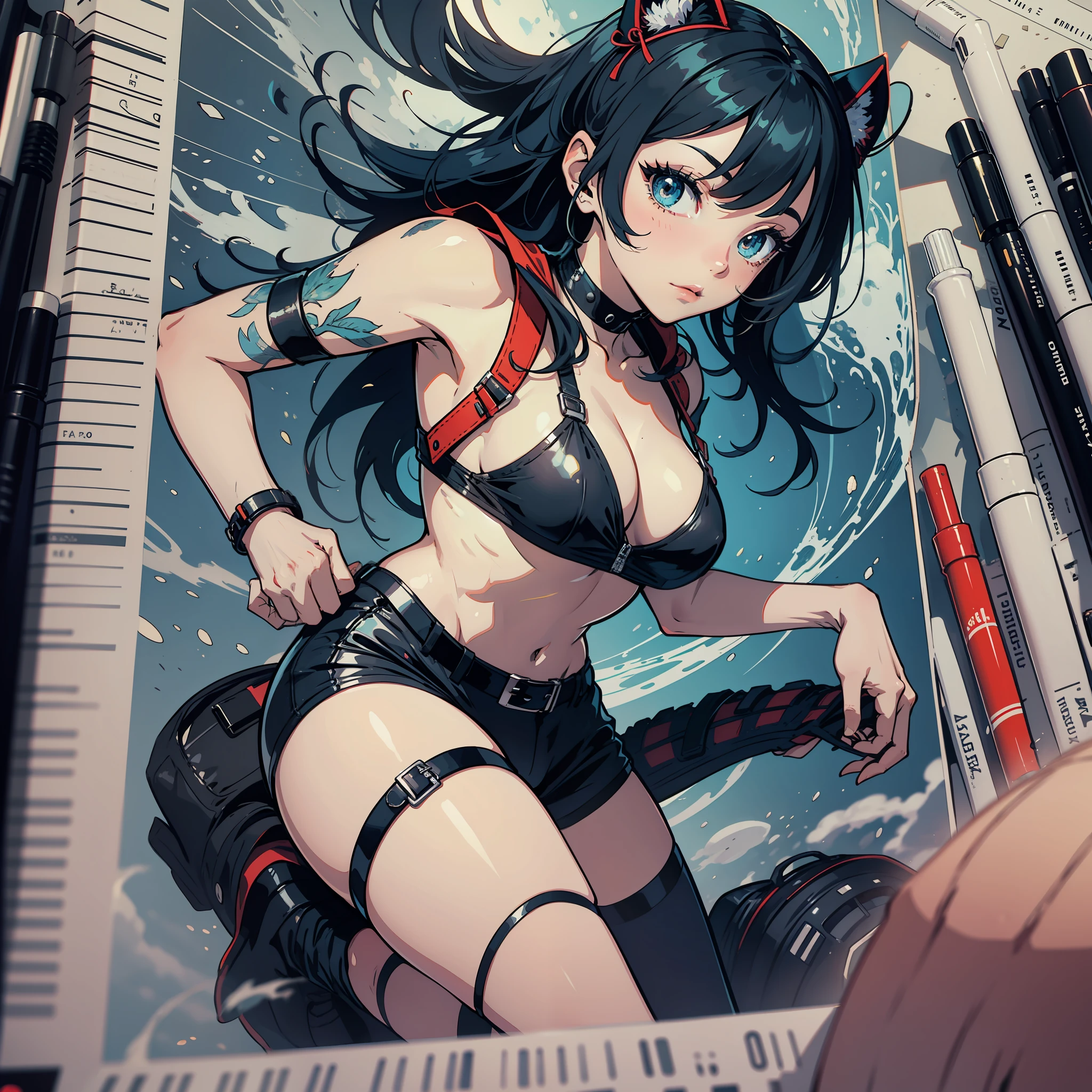 [manga style+comic style+detailed characters] "Me me me clip"