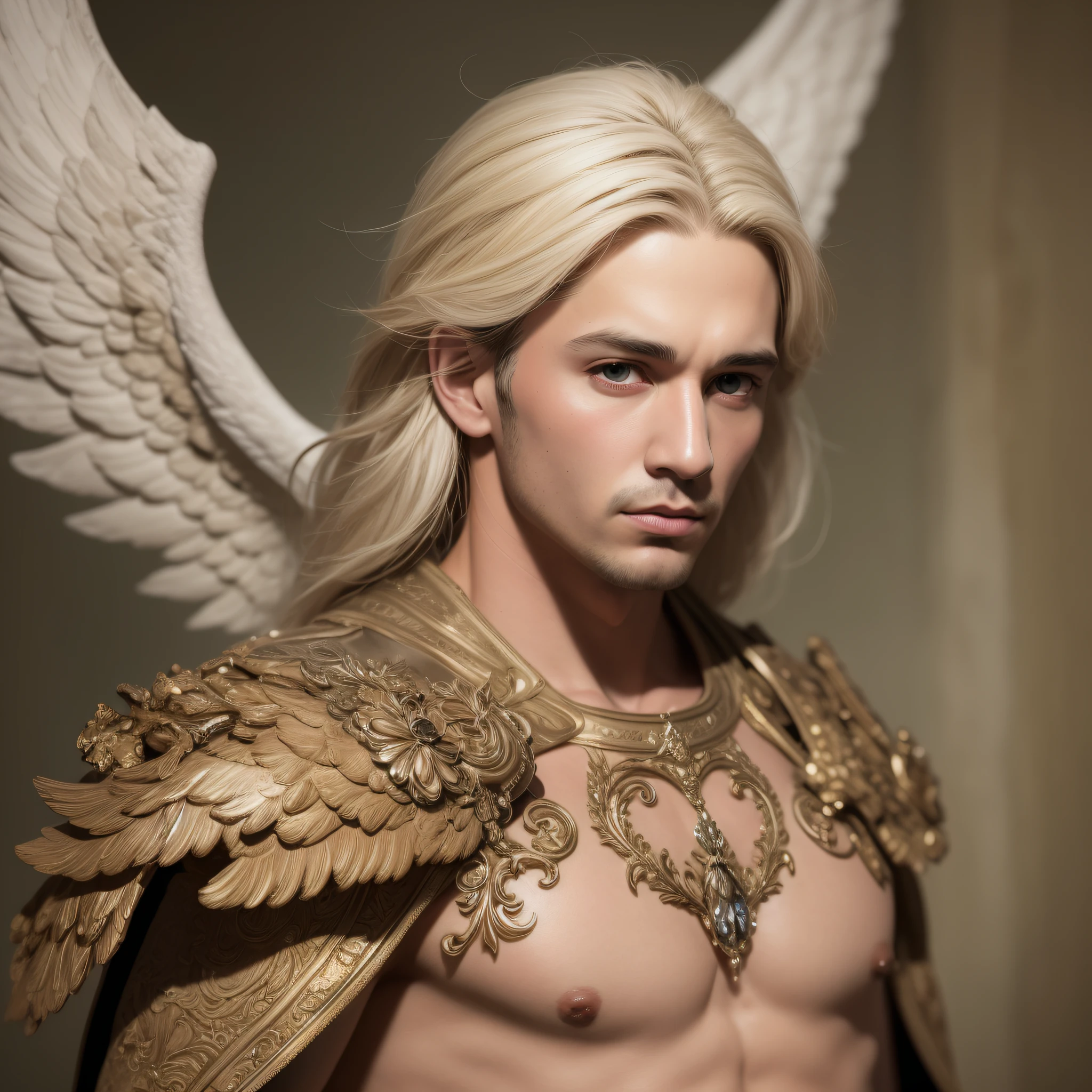Handsome man with angel wings. Highly detailed. digital painting, artstation, concept art, soft focus, sharp, illustration
