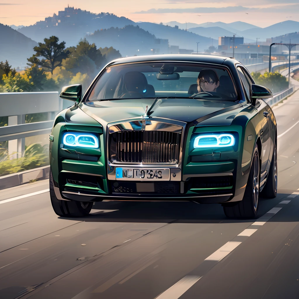 (A Rolls-Royce 1.5 on the highway)