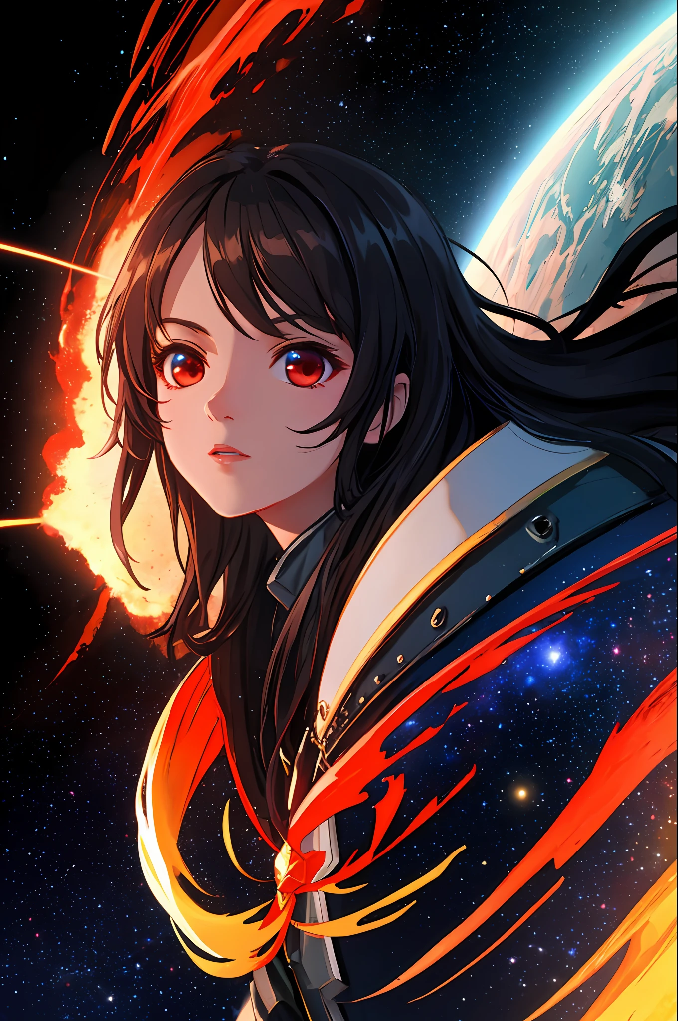 red space cloud, galaxy, cosmos, deep space, surrounded by darkness, distant star, red star, bright star, red space, 8K resolution, ultra detailed, Fantasy vibe, centered, dreamlike, intricate detail, Cinematic Lightning, Unreal Engine, Realistic, Photorealistic, Hyper-detailed, insane details, Super-Resolution, Megapixel, FKAA, TXAA, RTX, SSAO, Post Processing