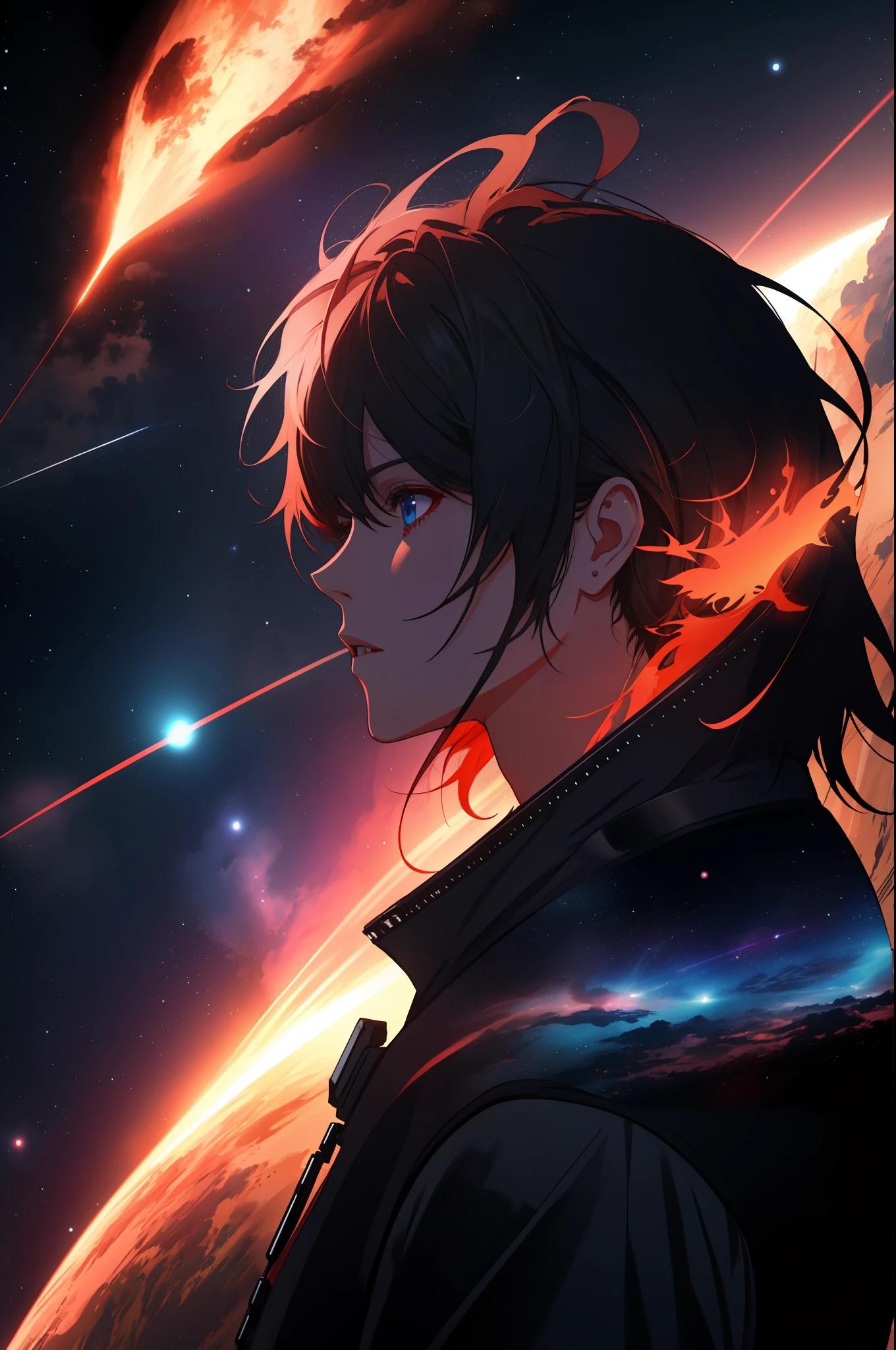 red space cloud, galaxy, cosmos, deep space, surrounded by darkness, distant star, red star, bright star, red space, 8K resolution, ultra detailed, Fantasy vibe, centered, dreamlike, intricate detail, Cinematic Lightning, Unreal Engine, Realistic, Photorealistic, Hyper-detailed, insane details, Super-Resolution, Megapixel, FKAA, TXAA, RTX, SSAO, Post Processing