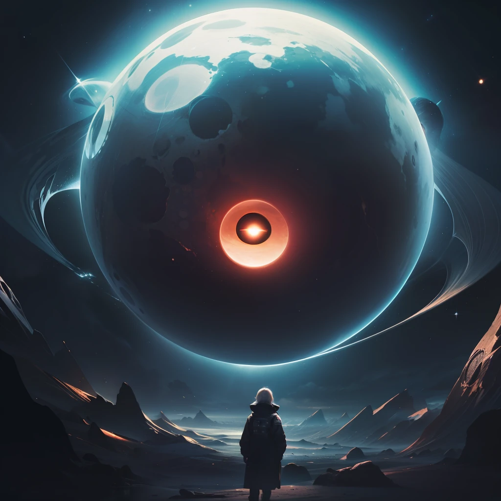 (A Dark Space 1.4)
(A pair of huge eyes suspended in the sky 1.6)
(A grandmother standing by the eye 1.4)
(Vision 1.3)