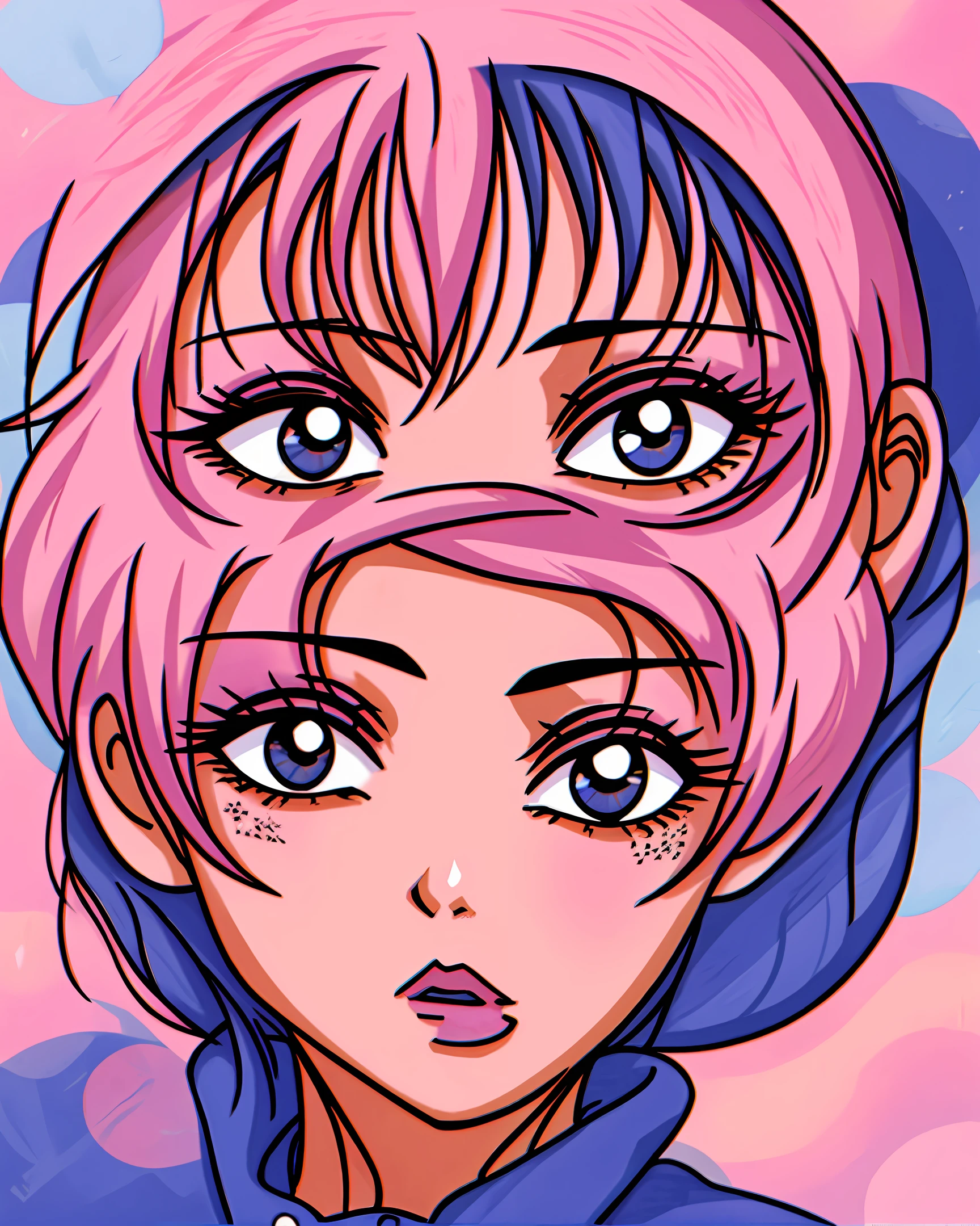 A woman anime bunny girl love eye