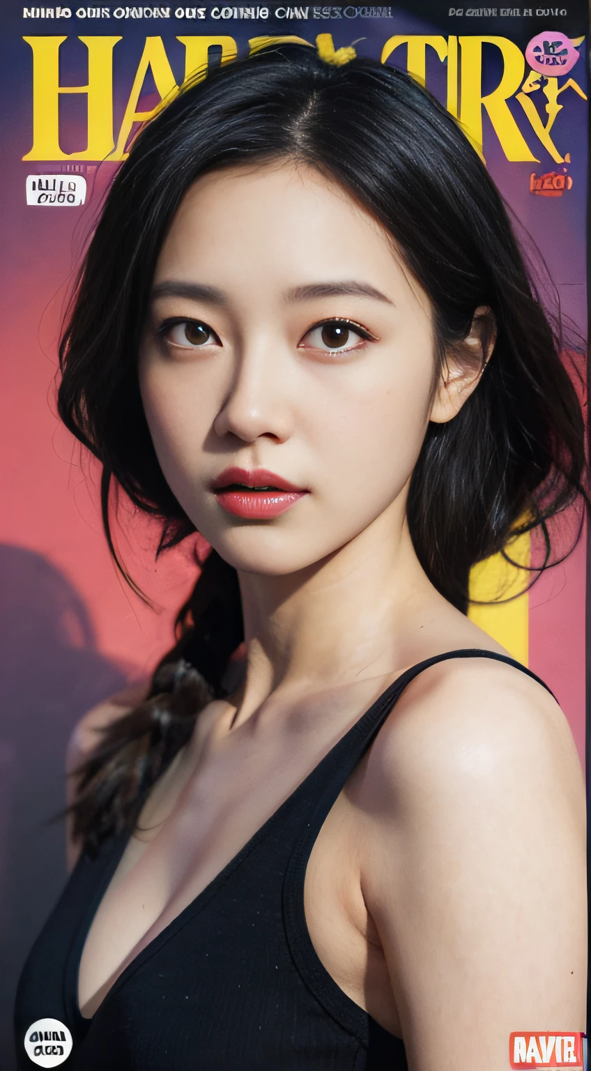 1girl,in the style of artgerm, gerald brom, atey ghailan and mike mignola, vibrant colors and hard shadows and strong rim light, plain background,comic cover art, trending on artstation.