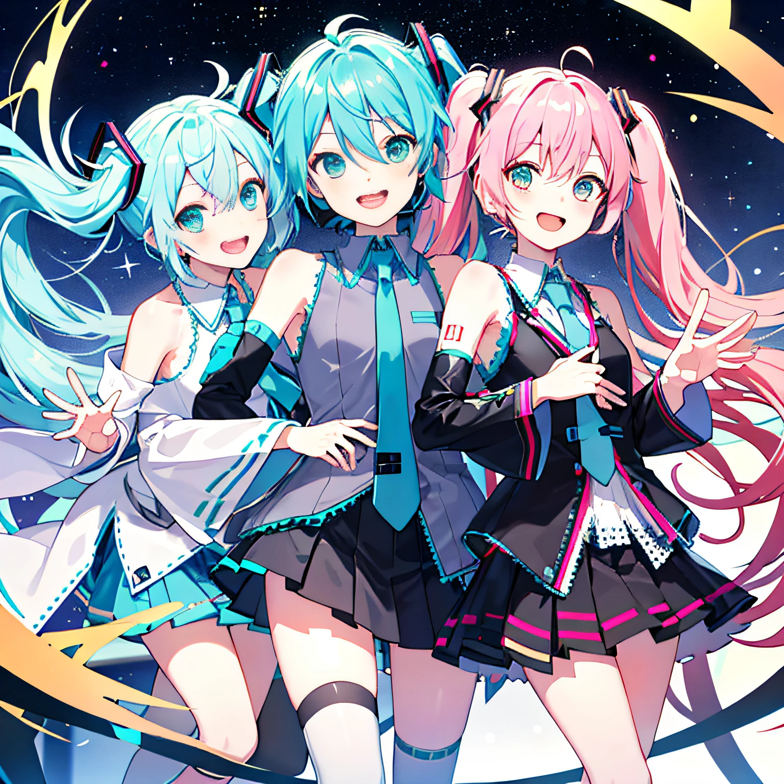 Miku, high quality, bright eyes, dynamic