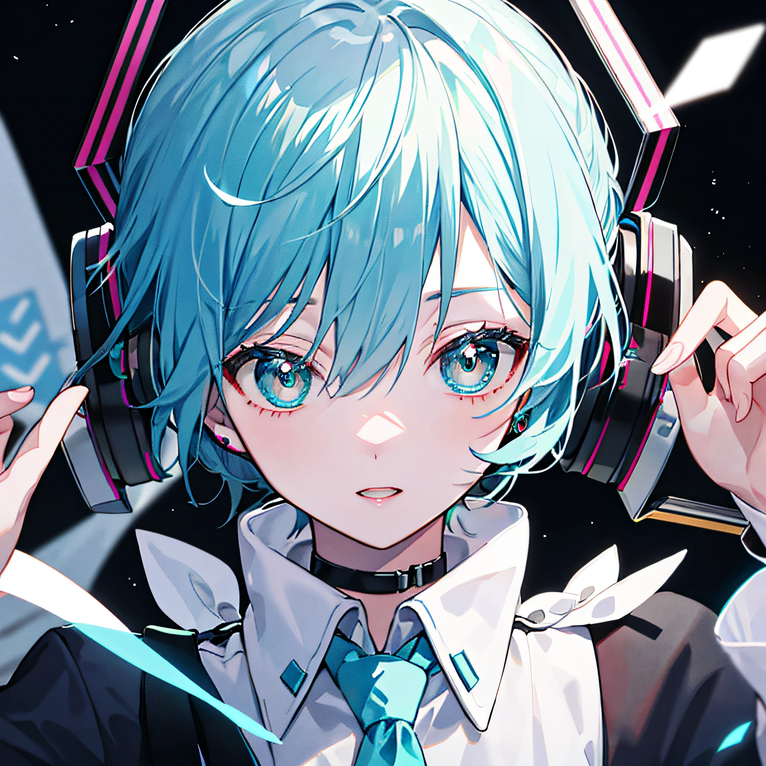 Miku, high quality, bright eyes, dynamic, solo, aesthetic