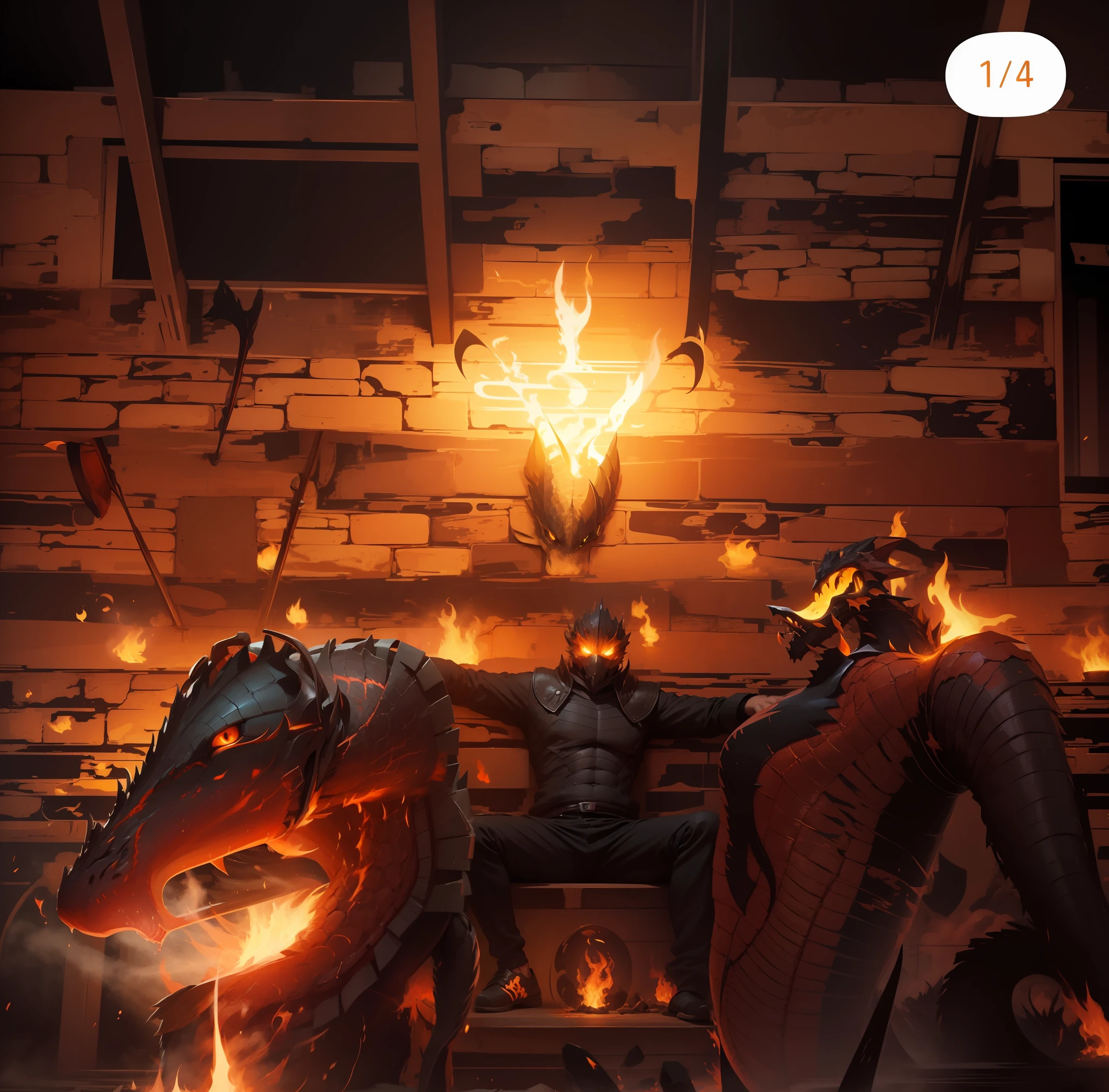 Background fire dragon high quality details