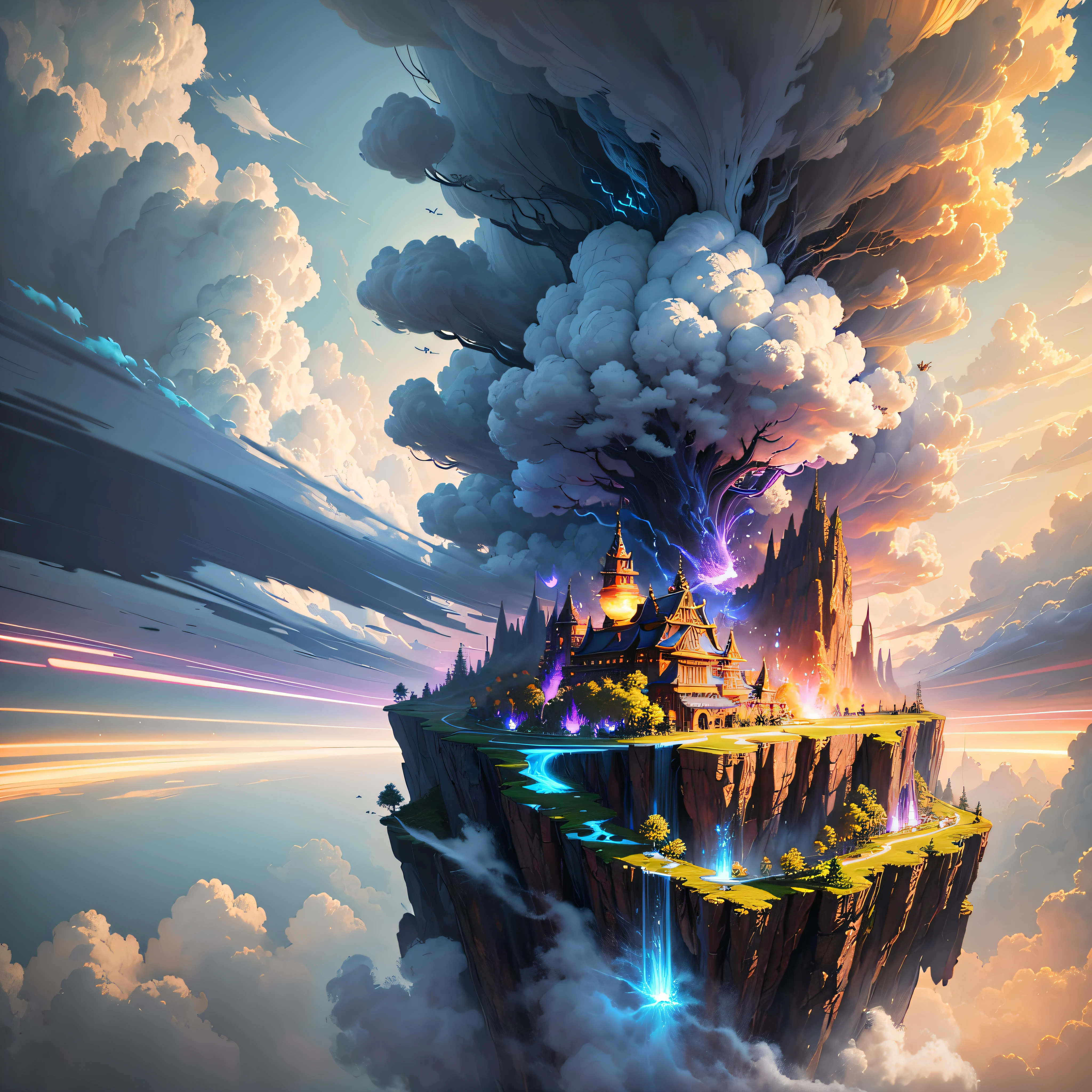 Xiu Immortal World Floating Immortal Mountain Cloud Sea --auto