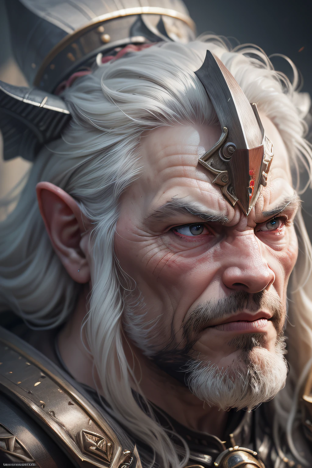 a Dwarf warrior, fantasy, heavy and detailed armor 150mm, beautiful soft studio light, rim light, bright details, luxury fantasy, , hyper-realistic, anatomical, facial muscles, elegant, beautiful background, octane rendering, HR Giger style, 8k, best quality, masterpiece, illustration, extremely delicate and beautiful, extremely detailed, CG, unit, wallpaper, (realistic, photorealistic: 1.37),  amazing, fine details, masterpiece, best quality, official art, extremely detailed 8k CG unit wallpaper, absurdities, incredibly absurd, full body, (high angle: 1.3)