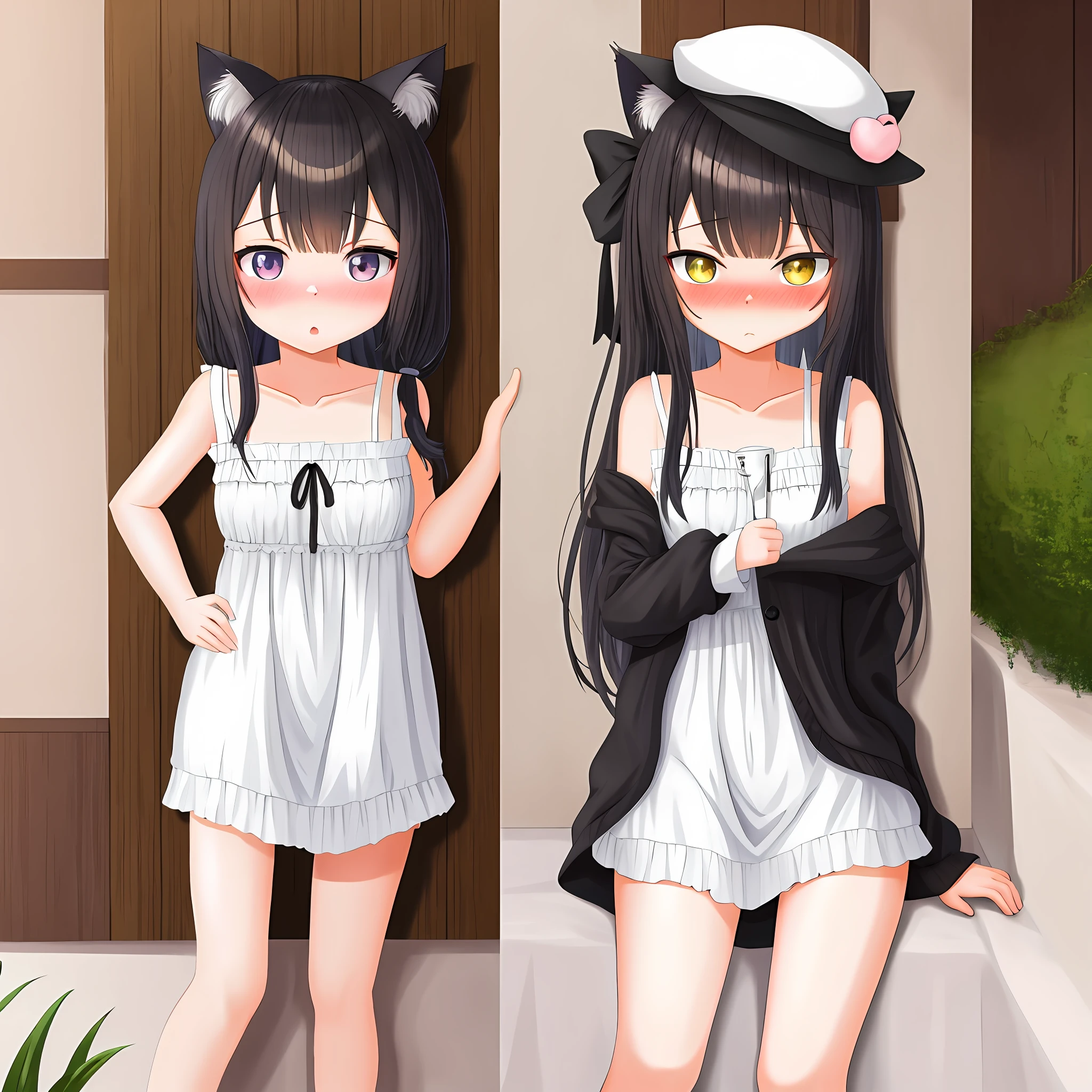 Sexy cat lady, loli, shy