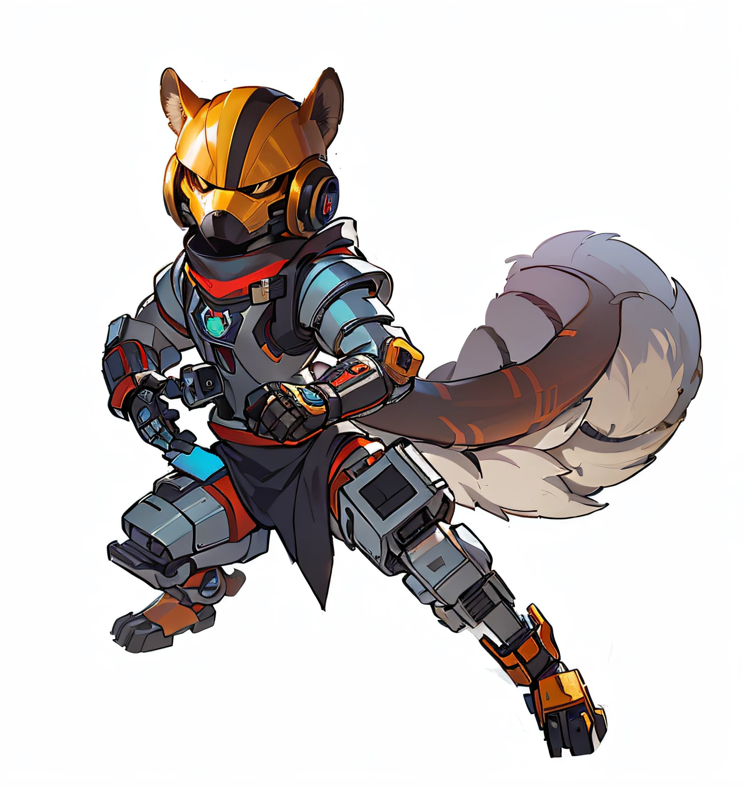 cartoon of a fox with a helmet and a gun, an anthropomorphic cyberpunk fox, fox mccloud, wolf o'donnell, official character art, fox nobushi, official concept art, katana zero video game character, game character art, style of duelyst, fox from league of legends chibi, mecha hound, anthro concept art