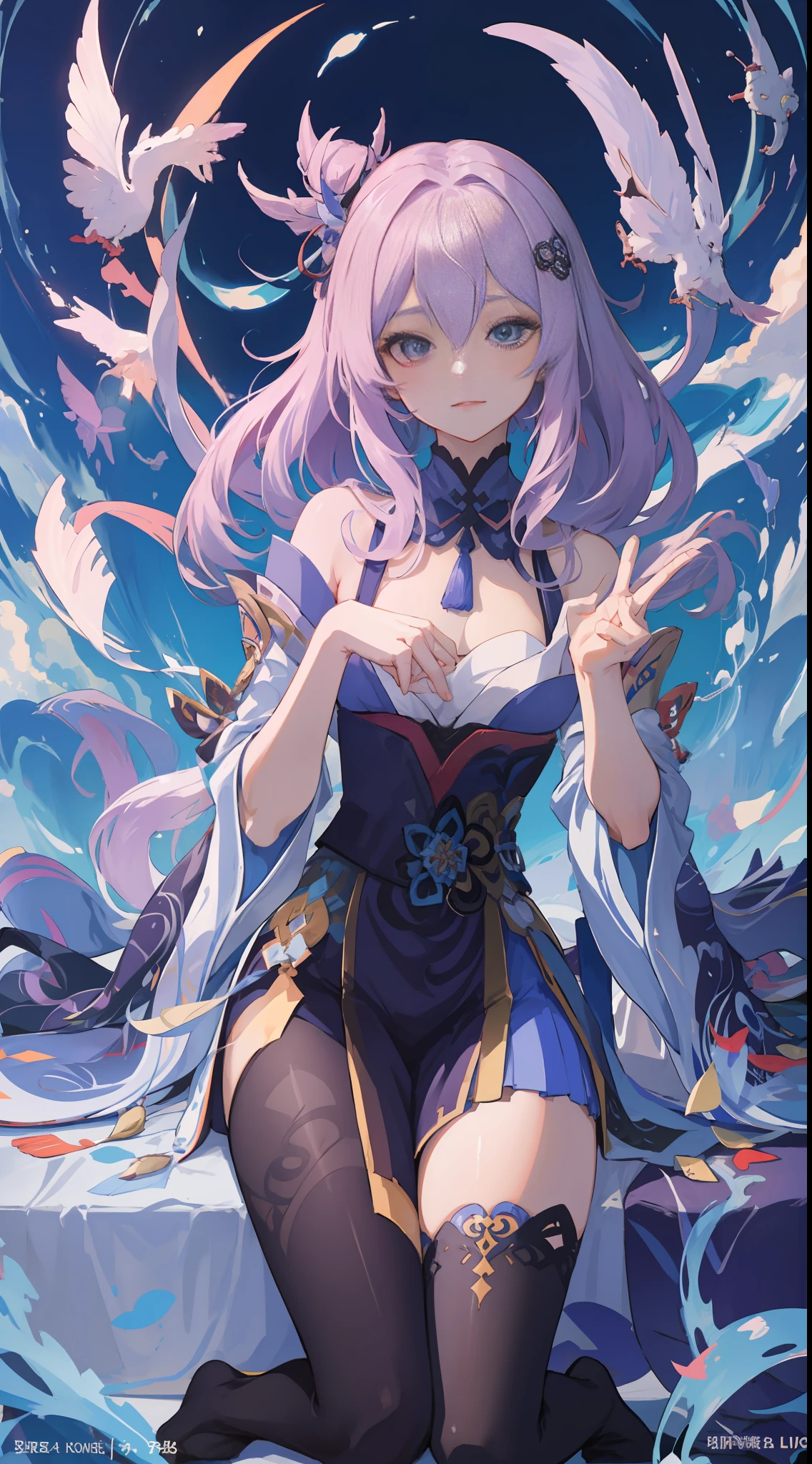 anime - style image of a woman in a corset sitting on a bed, seductive anime girl, guweiz, guweiz on pixiv artstation, kawacy, guweiz on artstation pixiv, small curvy loli, keqing from genshin impact, ayaka genshin impact, beautiful alluring anime woman, cute anime waifu in a nice dress, (kneeling on the ground),
