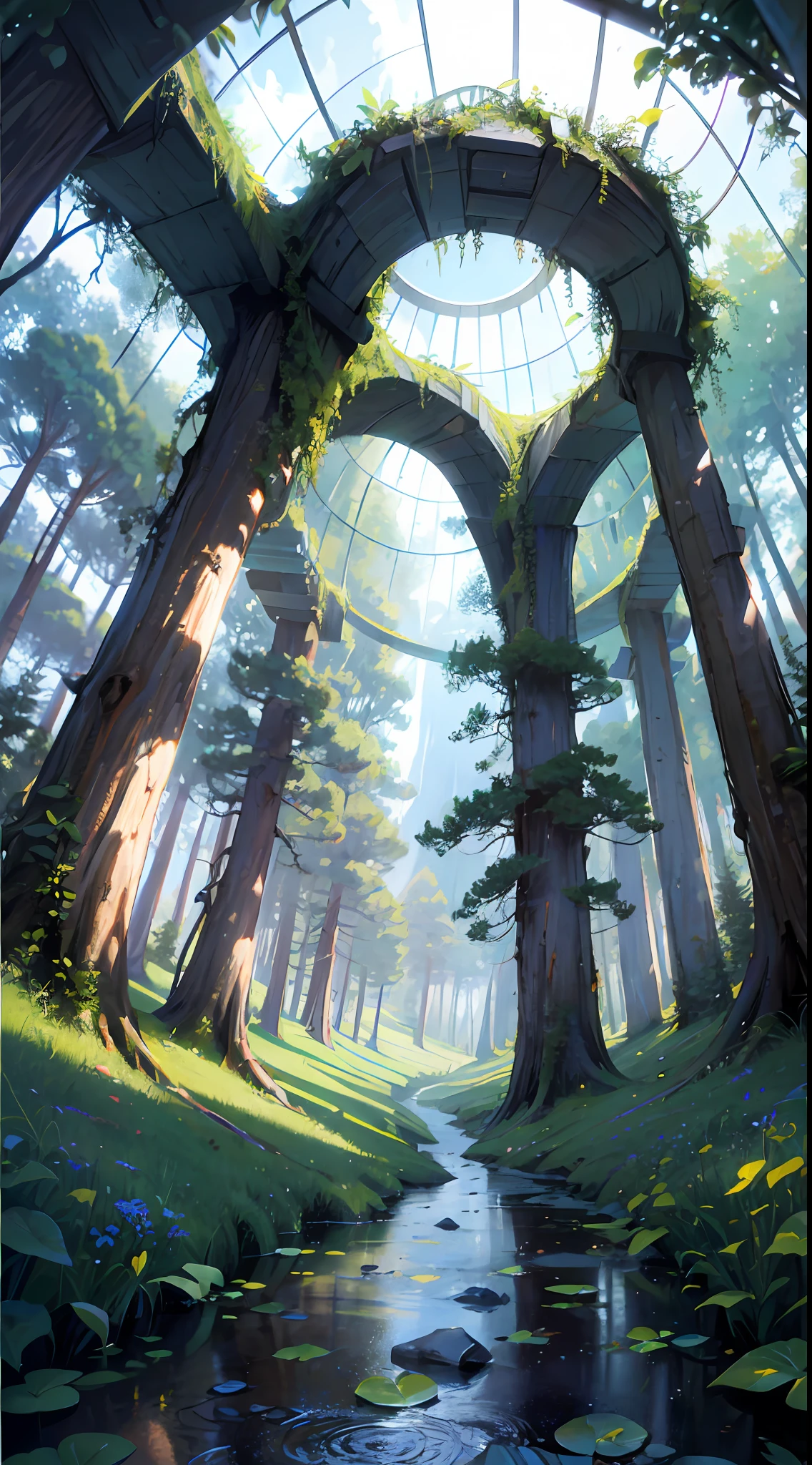 absurdres, highres, ultra detailed, (no human:1.3),
BREAK
, Create an image using a prism effect, with light refracting and creating a colorful, kaleidoscopic appearance.
BREAK
, Design an image with a fisheye lens effect, capturing a wide field of view with a distinctive, curved perspective.
BREAK
, Capture a forest path, with towering trees, dappled sunlight, and a sense of tranquility and natural beauty.
BREAK
, Illustrate a monochromatic world, using only shades of black, white, and gray to convey depth, emotion, and a striking visual impact.